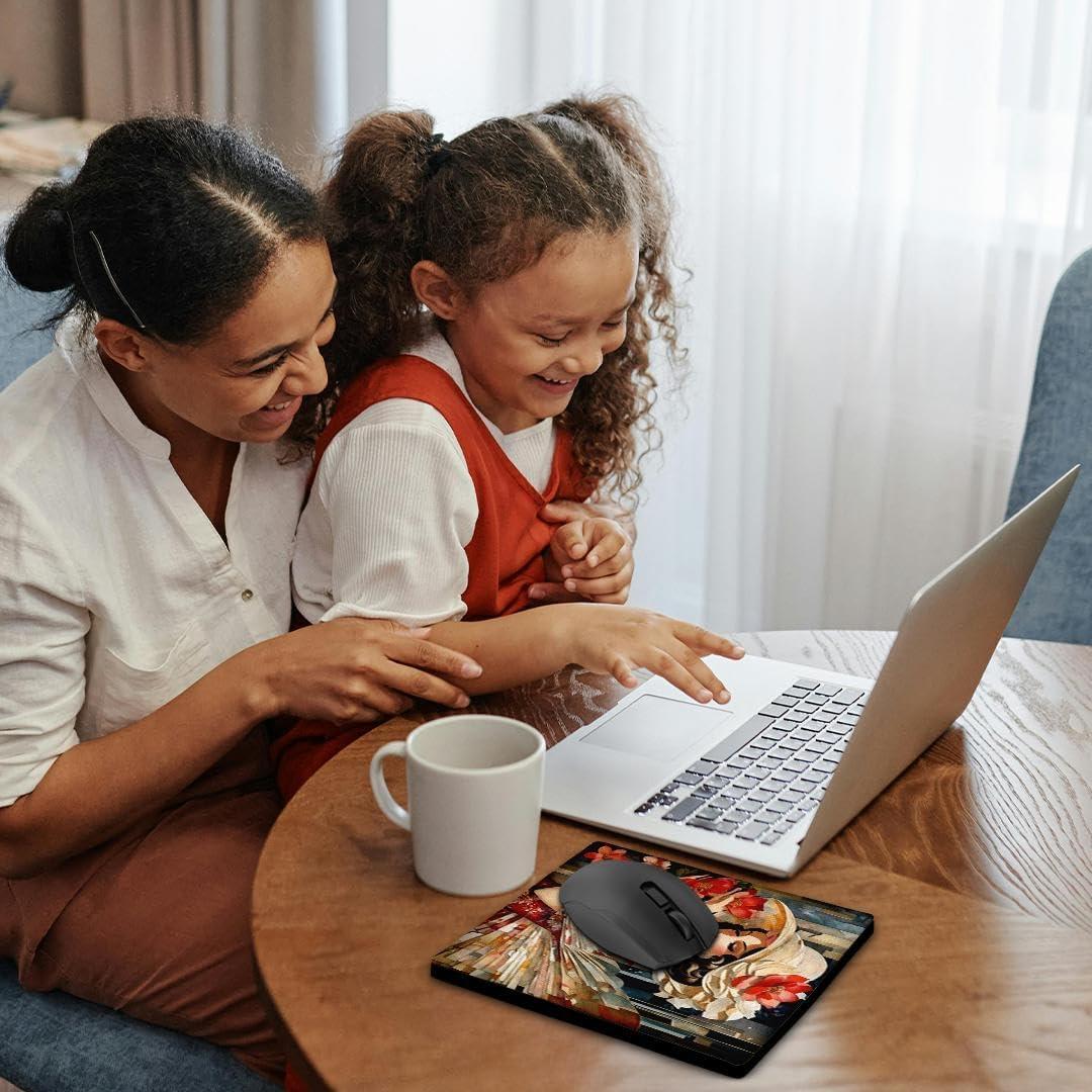 Alfombrilla para Ratón 3dRose Collage Mujer Vintage 20x20 cm