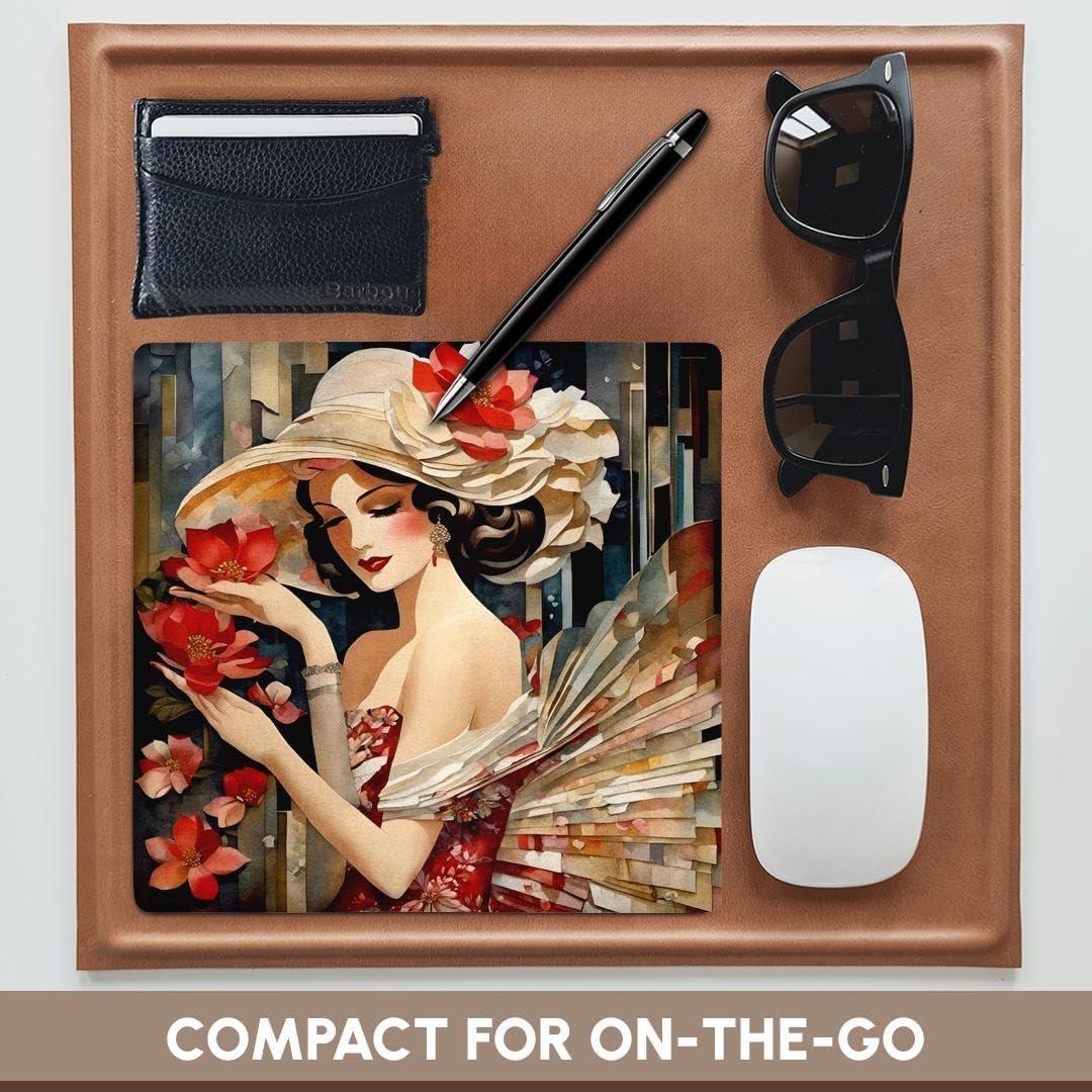 Alfombrilla para Ratón 3dRose Collage Mujer Vintage 20x20 cm