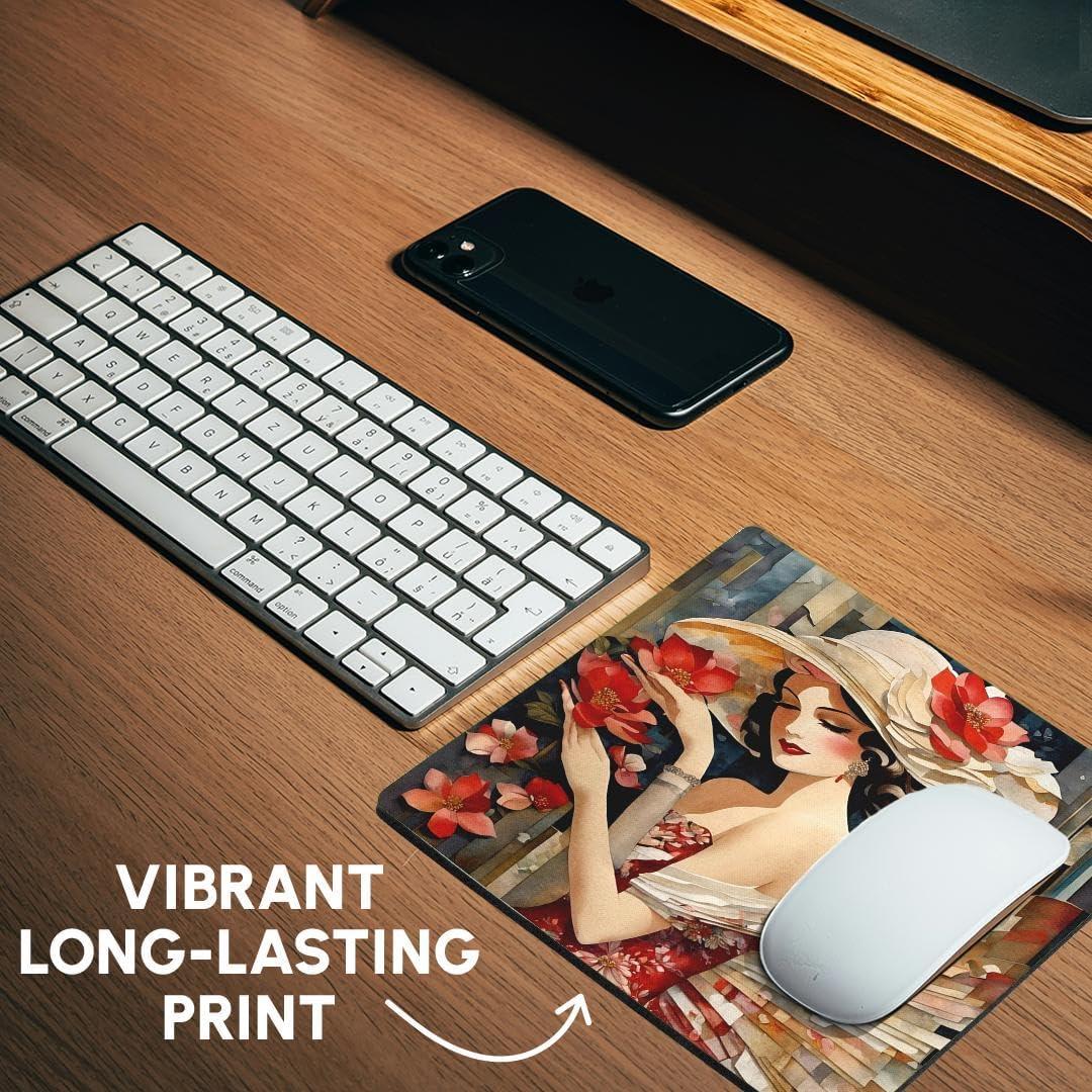 Alfombrilla para Ratón 3dRose Collage Mujer Vintage 20x20 cm