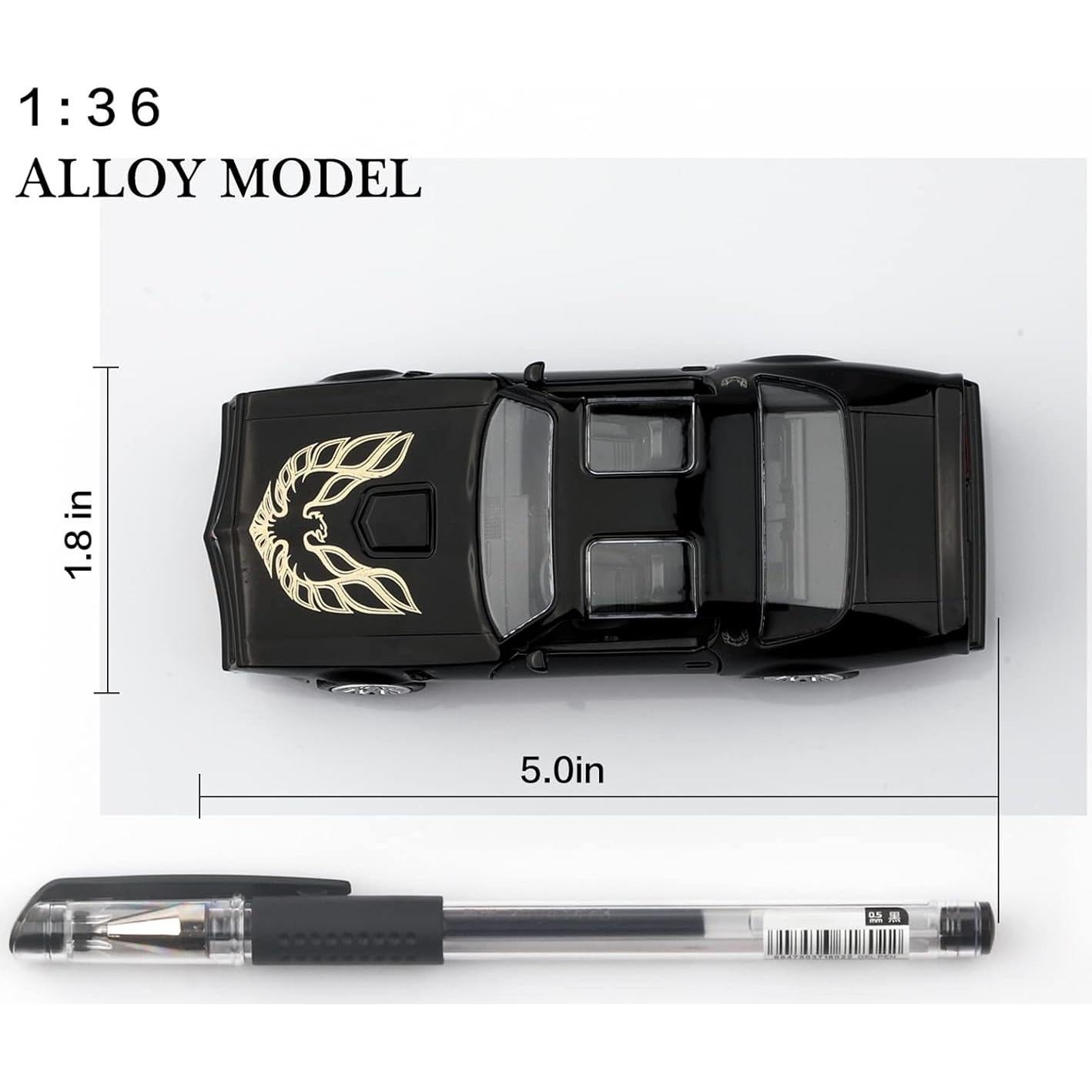 Coche de Fundición TOKAXI Pontiac Firebird 1:36 Negro