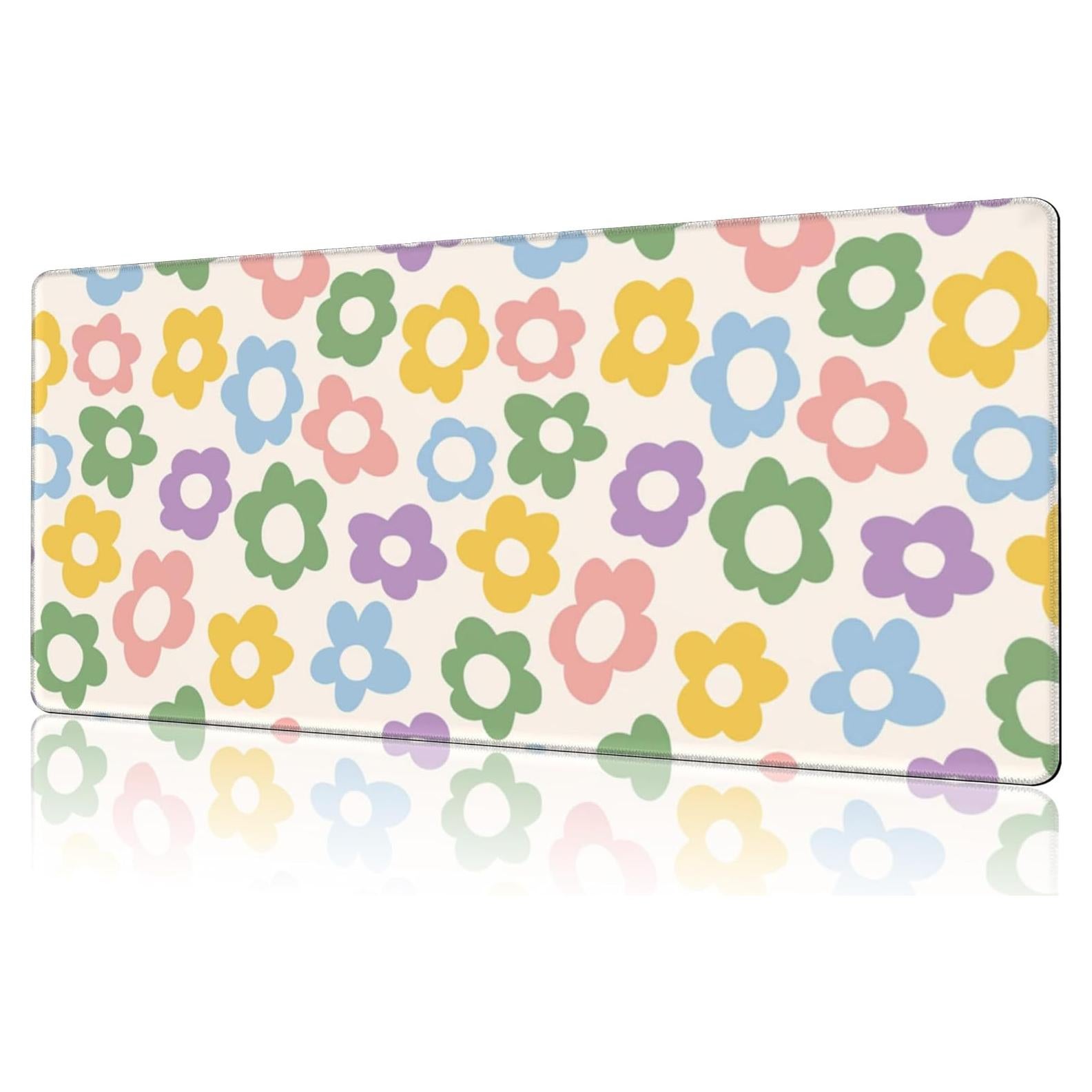 Alfombrilla de Ratón Grande NIYLYNSYN Flores Psicodélicas 90x40cm