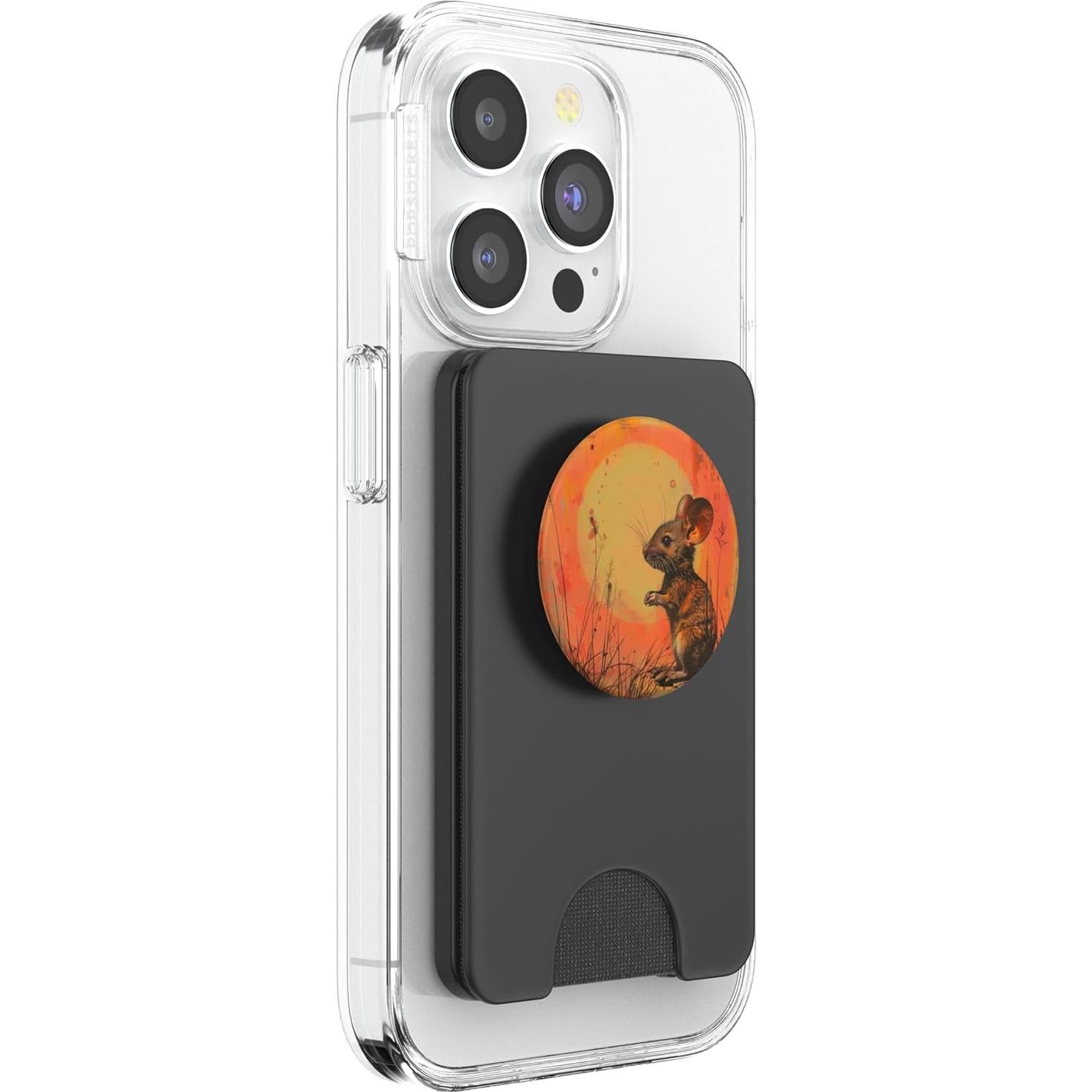 Carcasa PopSockets PopWallet Vintage Sunset MagSafe Negro