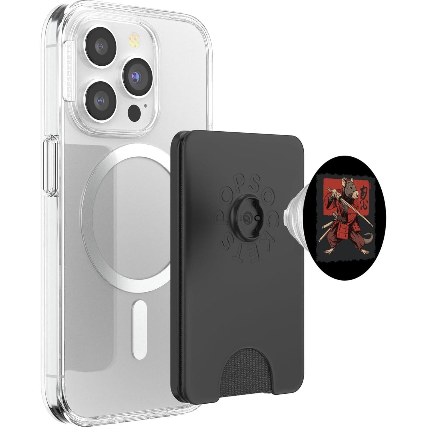 PopWallet Magnético PopSockets Samurai Ukiyo-e Negro