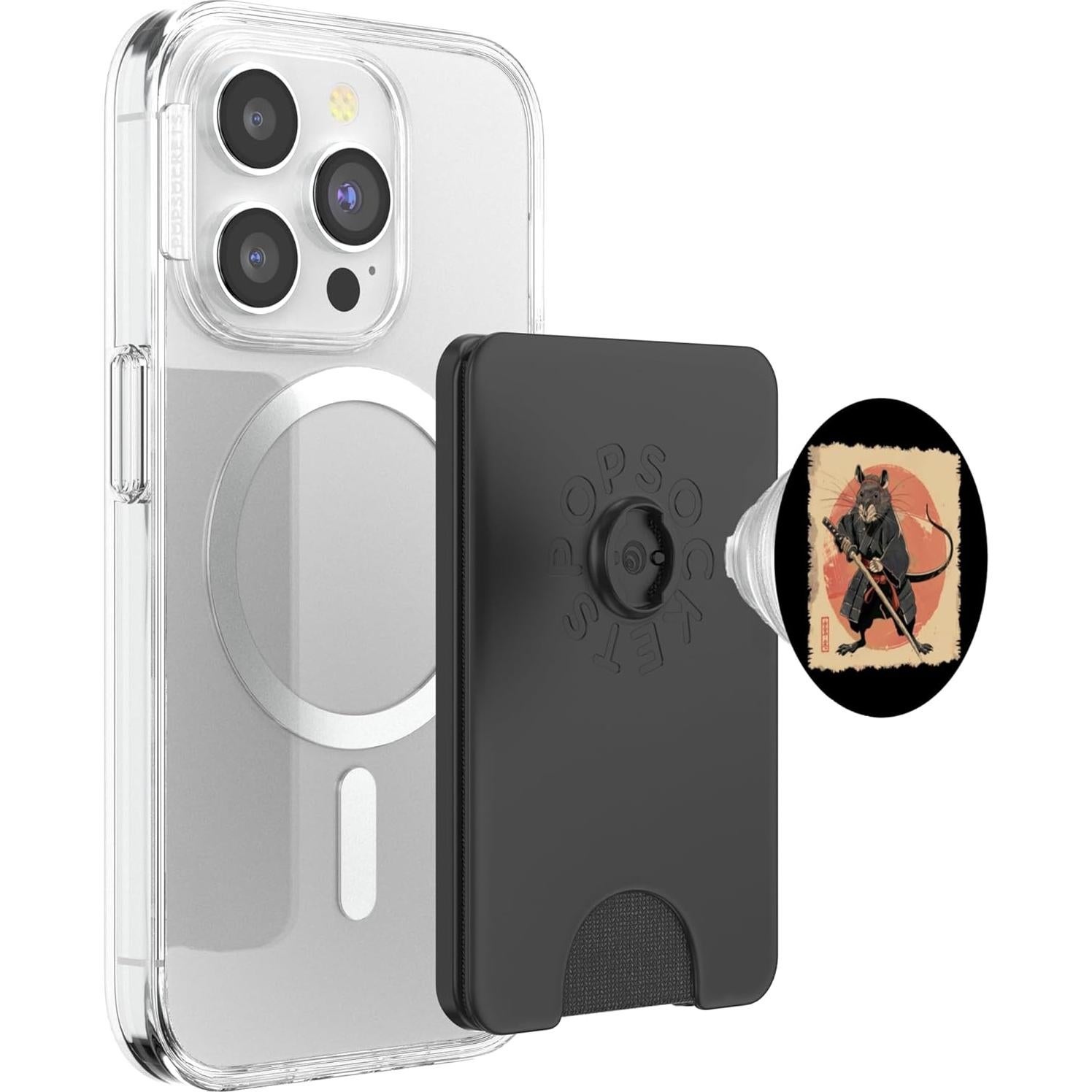 PopWallet Magnético PopSockets Samurai Ukiyo-e Negro