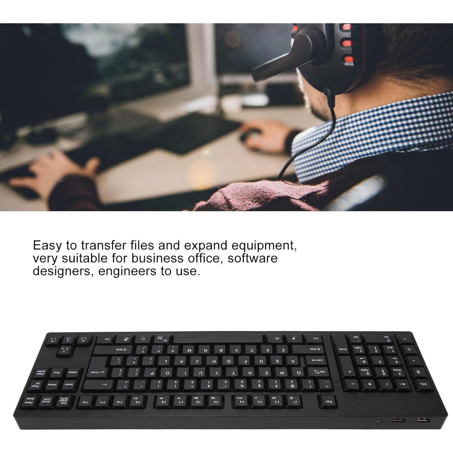 Teclado Ergonómico USB para Mano Izquierda Ciciglow 109 Teclas