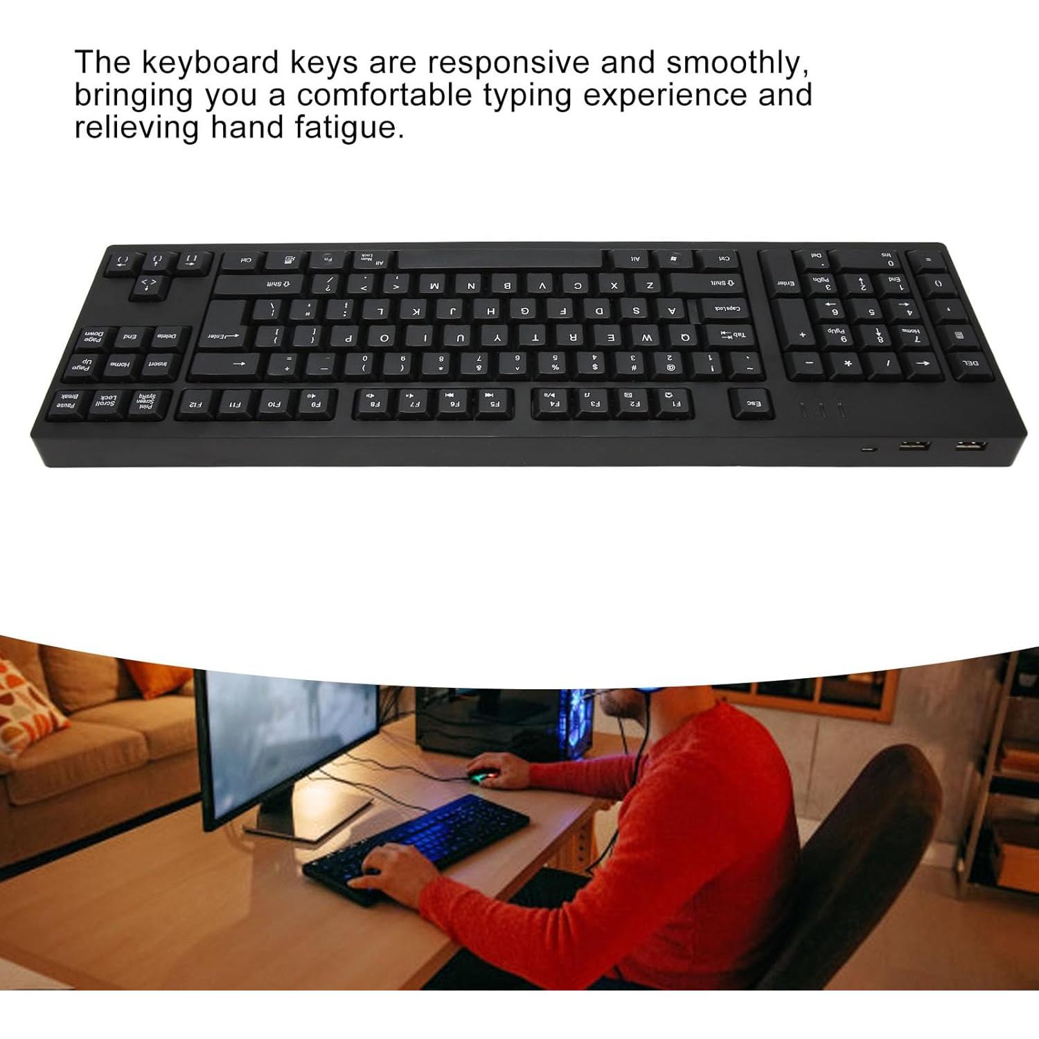 Teclado Ergonómico USB para Mano Izquierda Ciciglow 109 Teclas