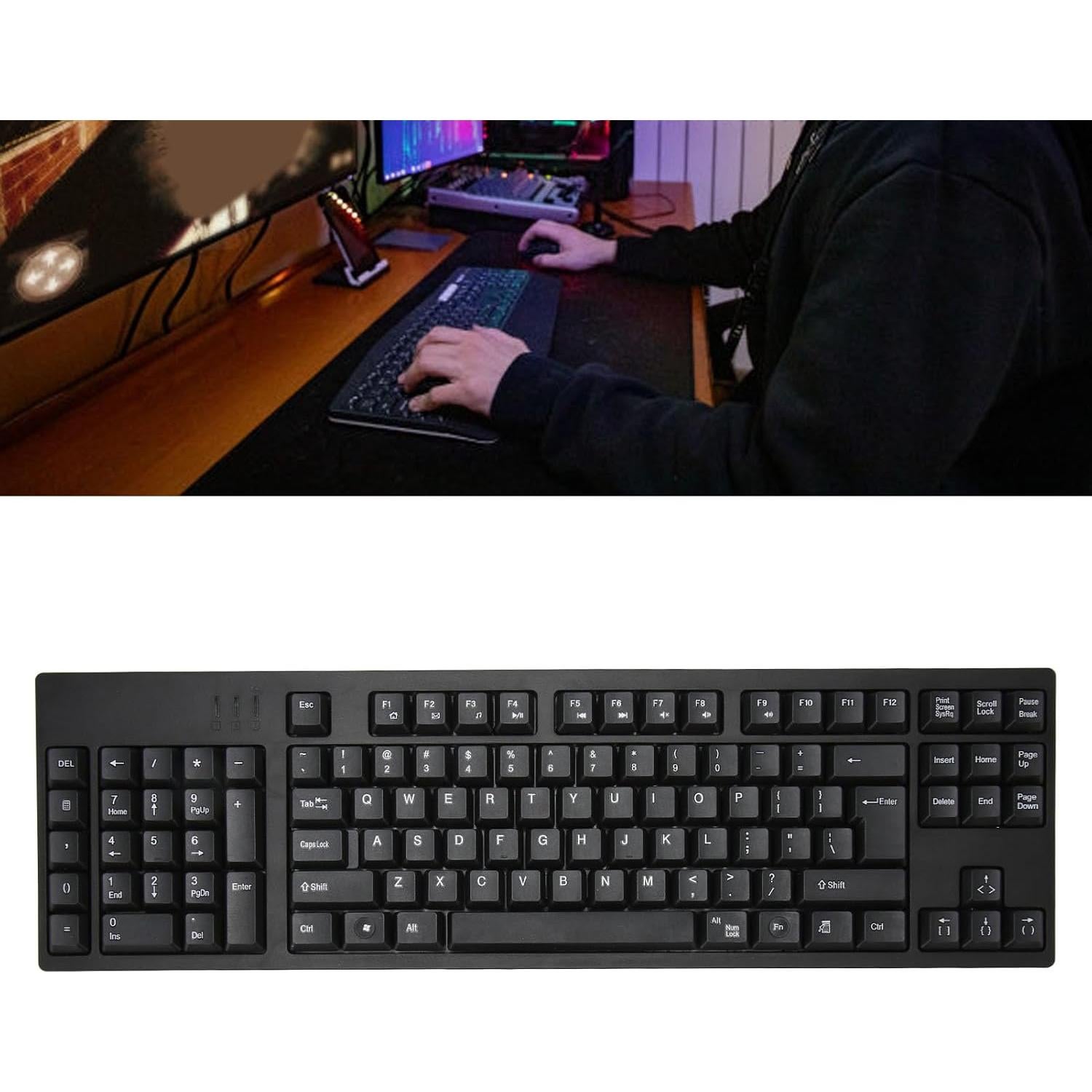 Teclado Ergonómico USB para Mano Izquierda Ciciglow 109 Teclas