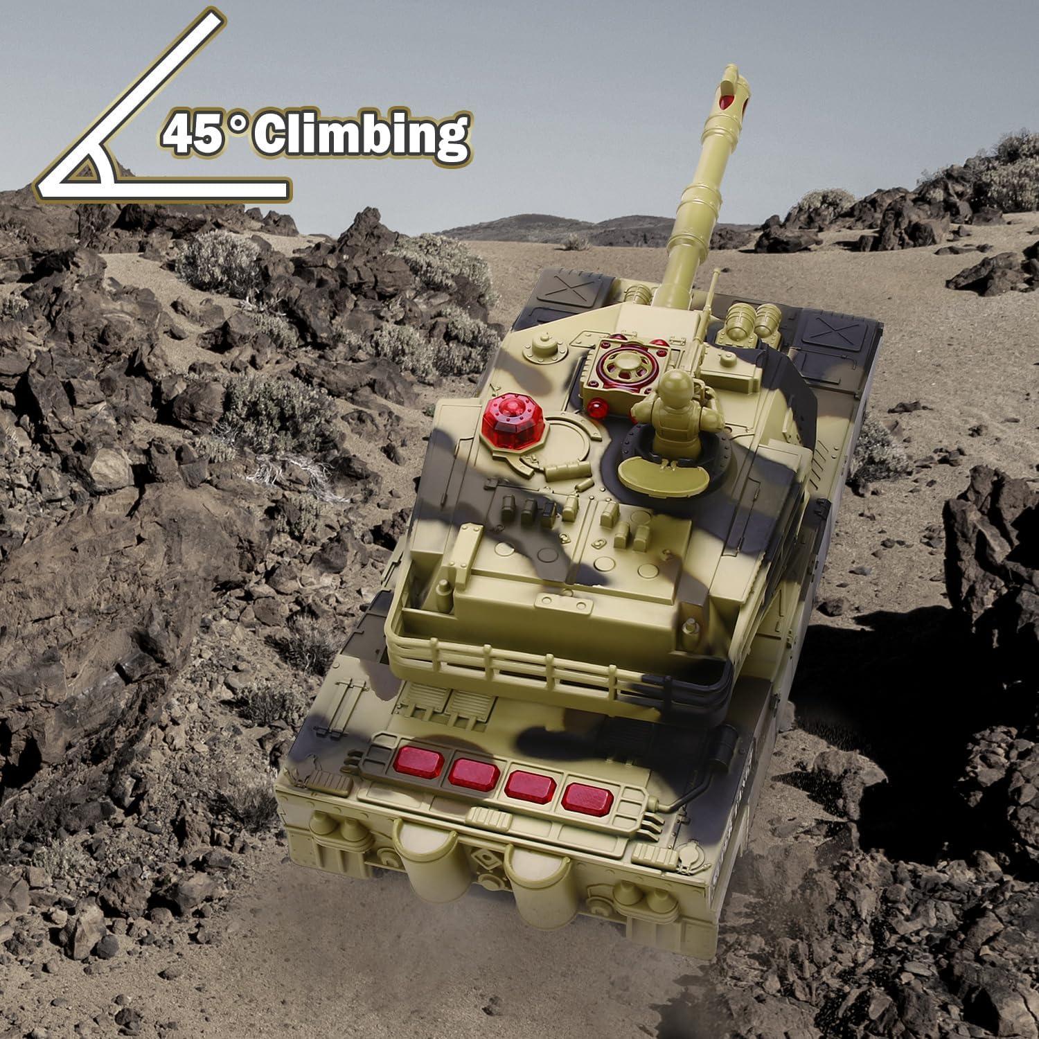 Tanque RC Militar GUANGDONG Q151 1:28 con Sonido y 2 Baterías