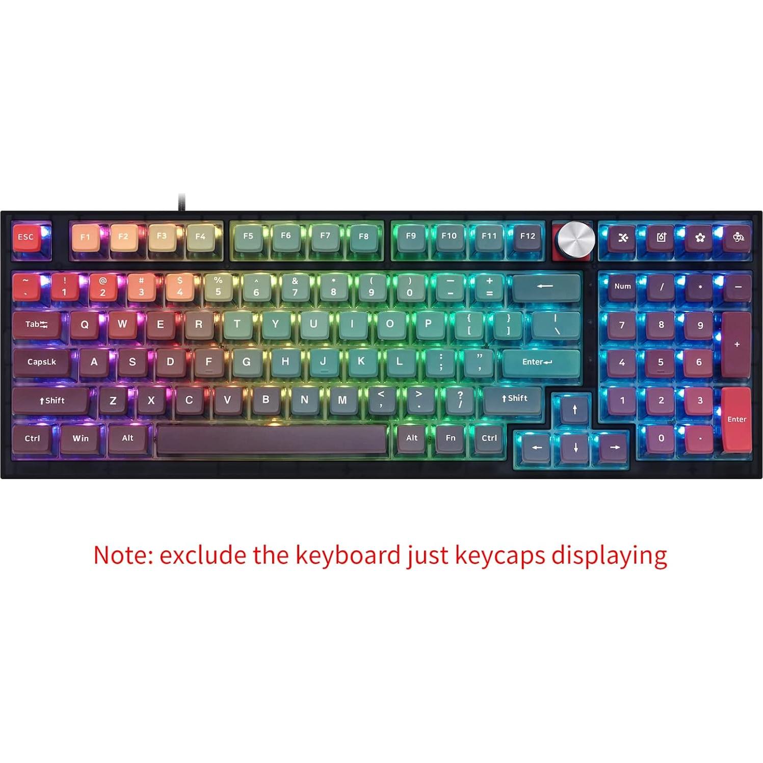 Teclas Translúcidas GK7 PBT Glacier para Teclados 60% a 100%