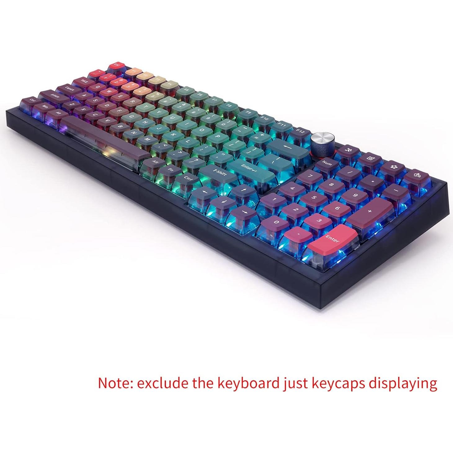 Teclas Translúcidas GK7 PBT Glacier para Teclados 60% a 100%