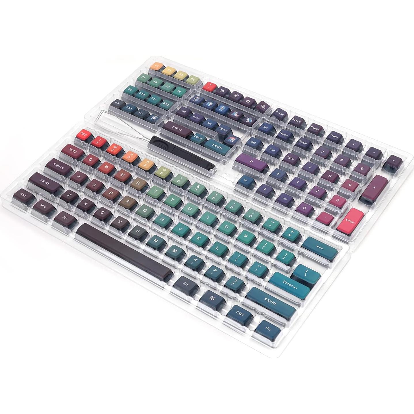 Teclas Translúcidas GK7 PBT Glacier para Teclados 60% a 100%