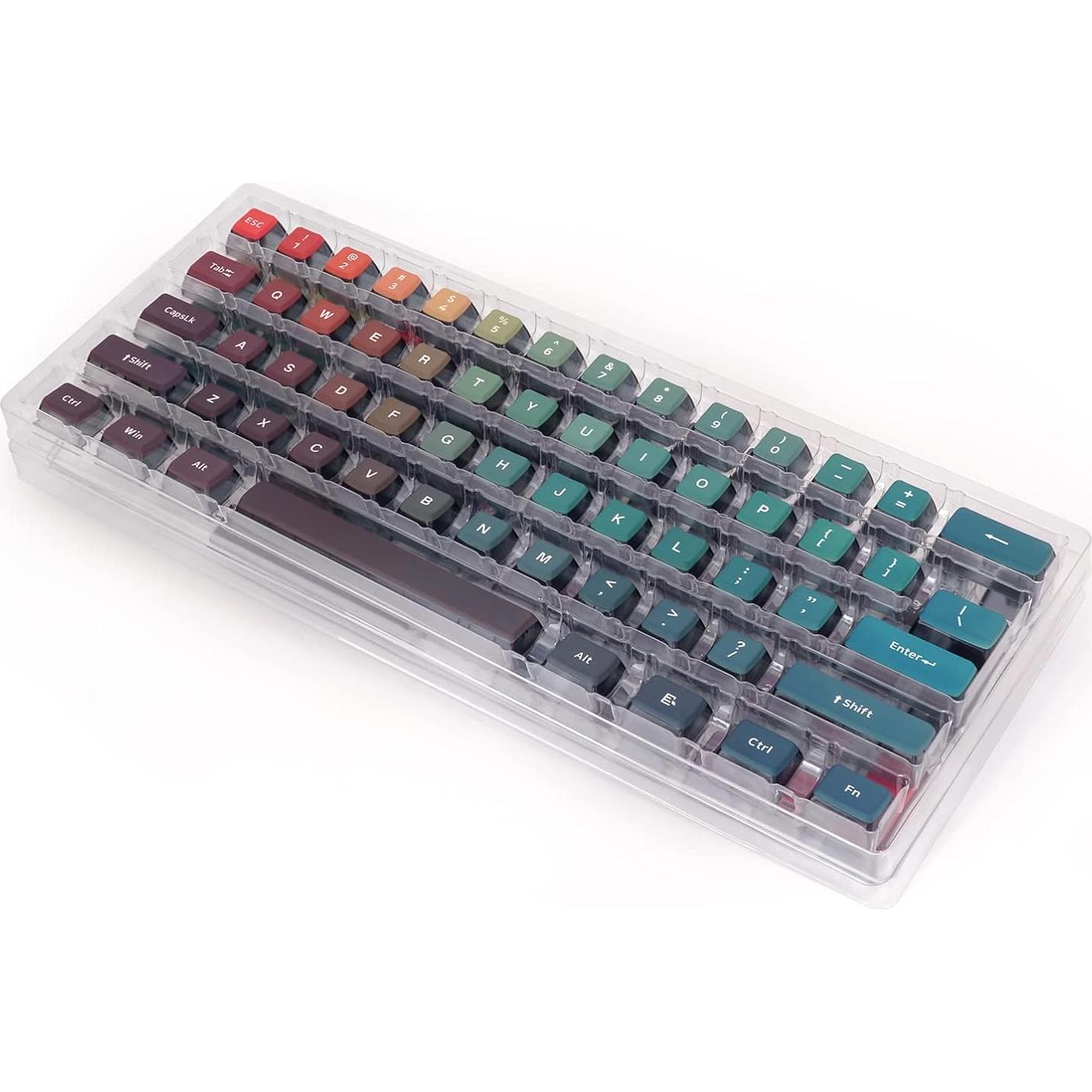 Teclas Translúcidas GK7 PBT Glacier para Teclados 60% a 100%