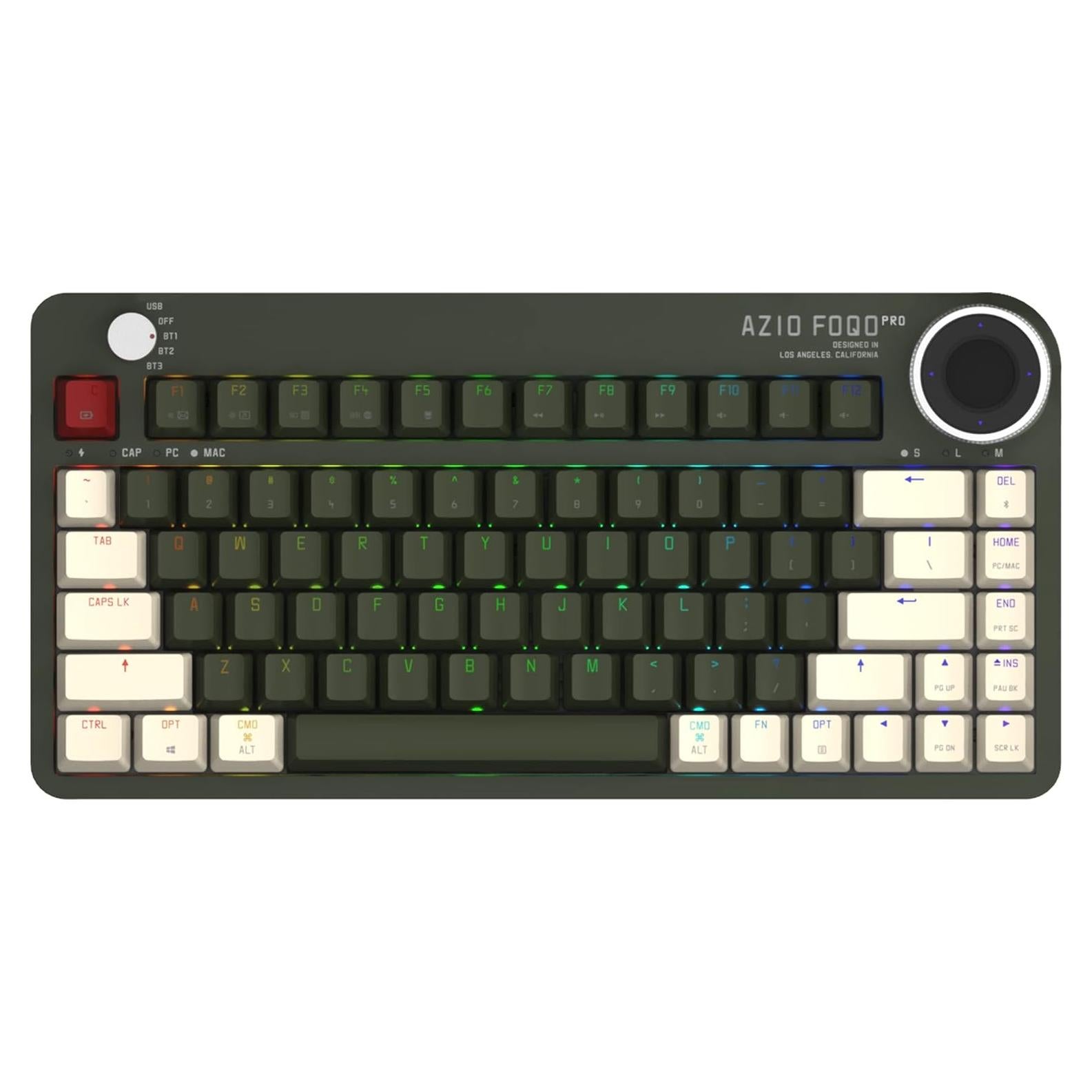 Teclado Inalámbrico Azio FOQO Pro Hot-Swappable Verde Oliva