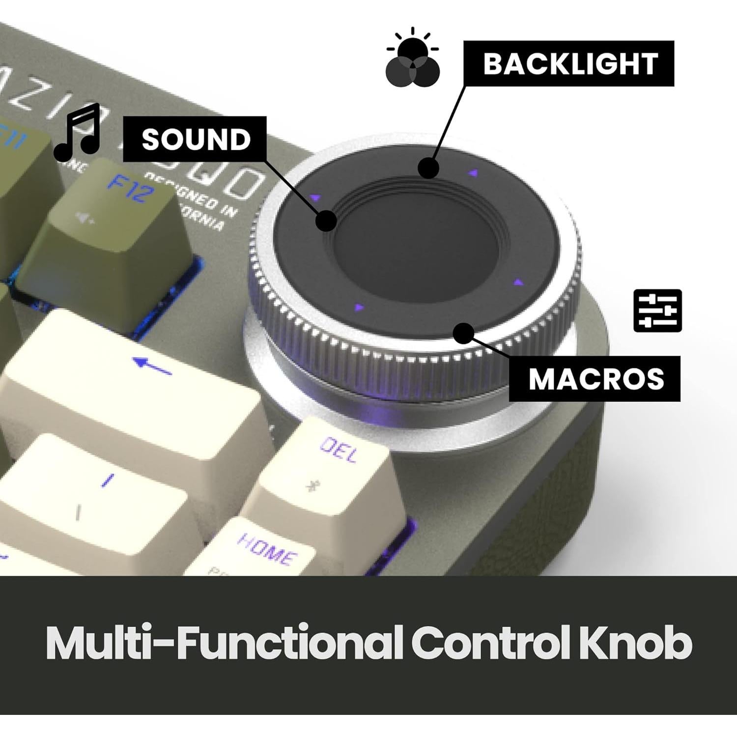 Teclado Inalámbrico Azio FOQO Pro Hot-Swappable Verde Oliva