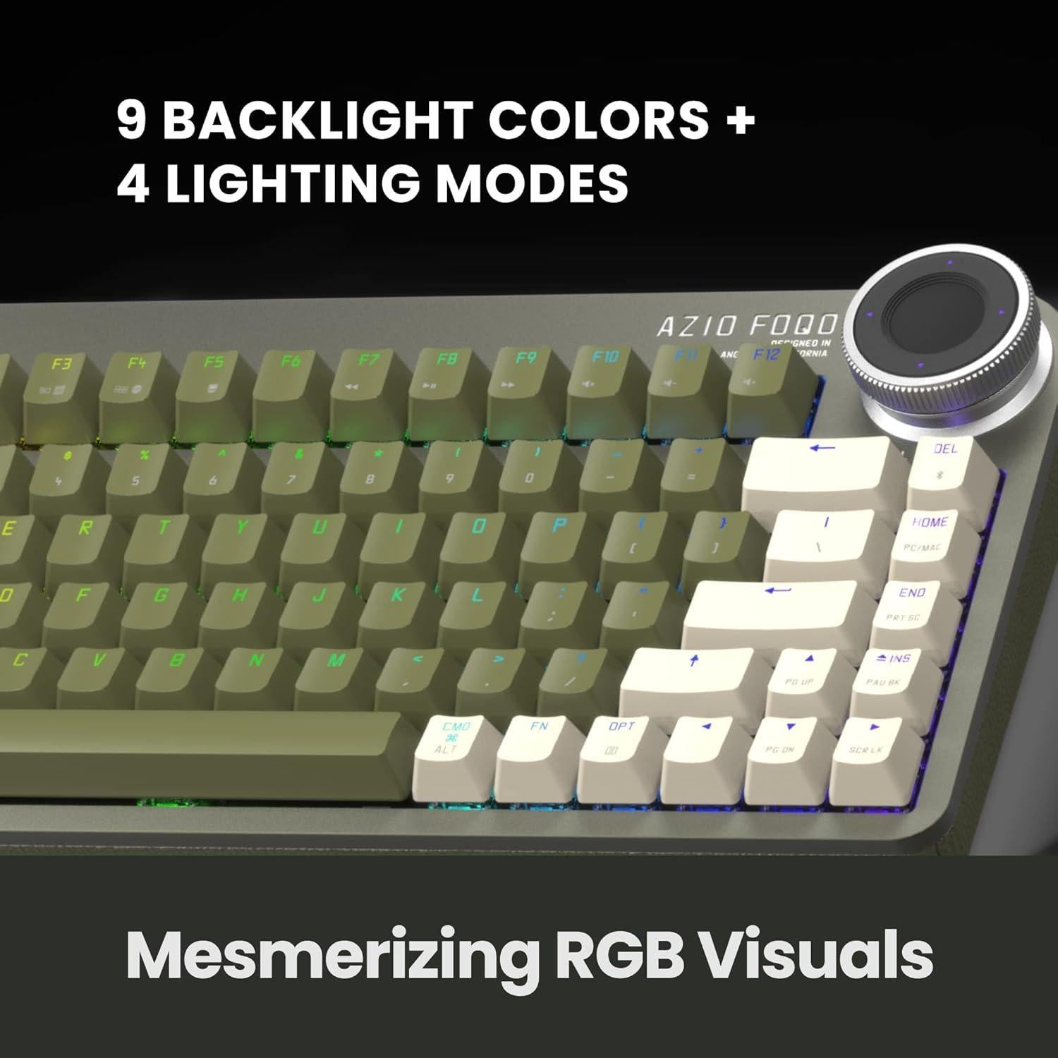 Teclado Inalámbrico Azio FOQO Pro Hot-Swappable Verde Oliva