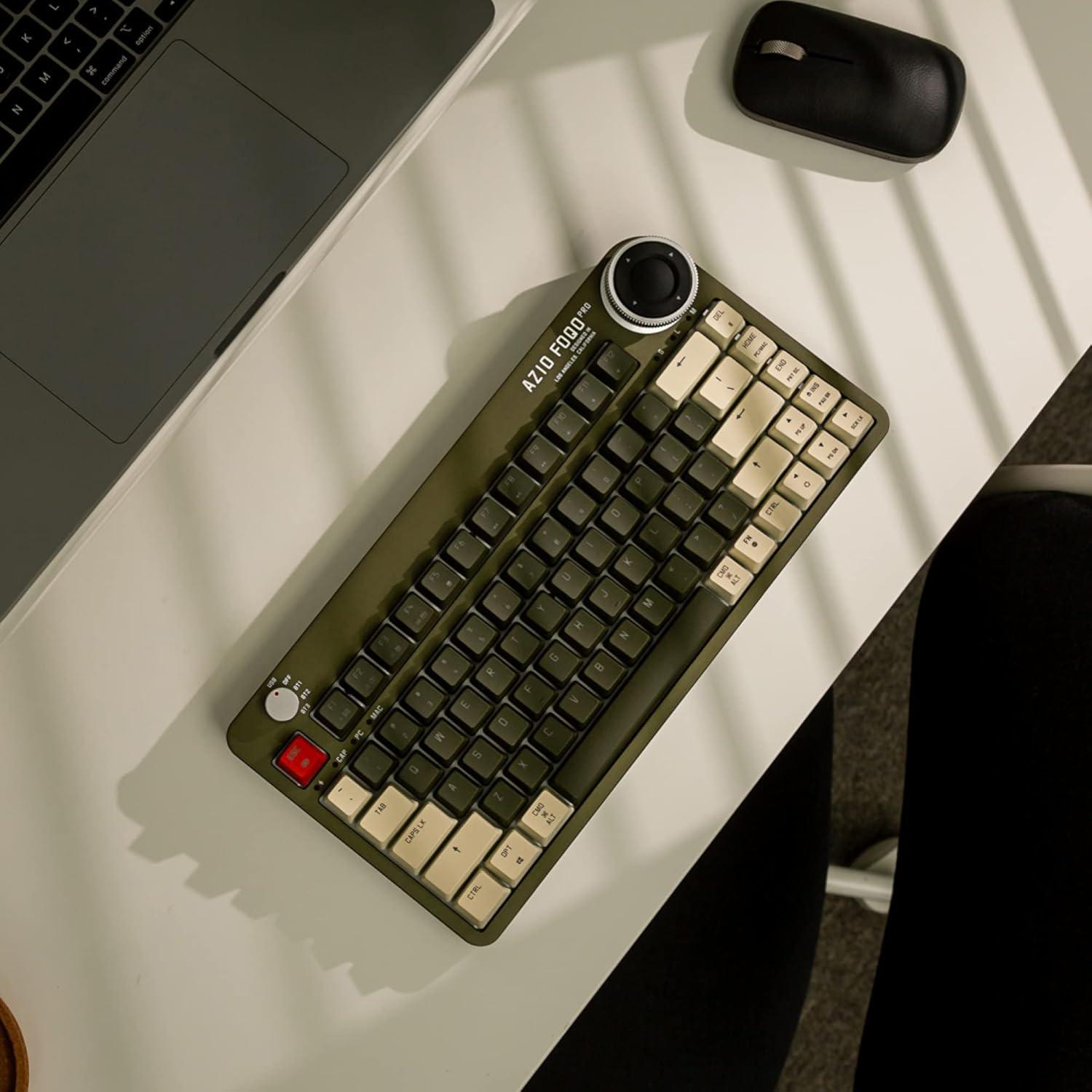 Teclado Inalámbrico Azio FOQO Pro Hot-Swappable Verde Oliva