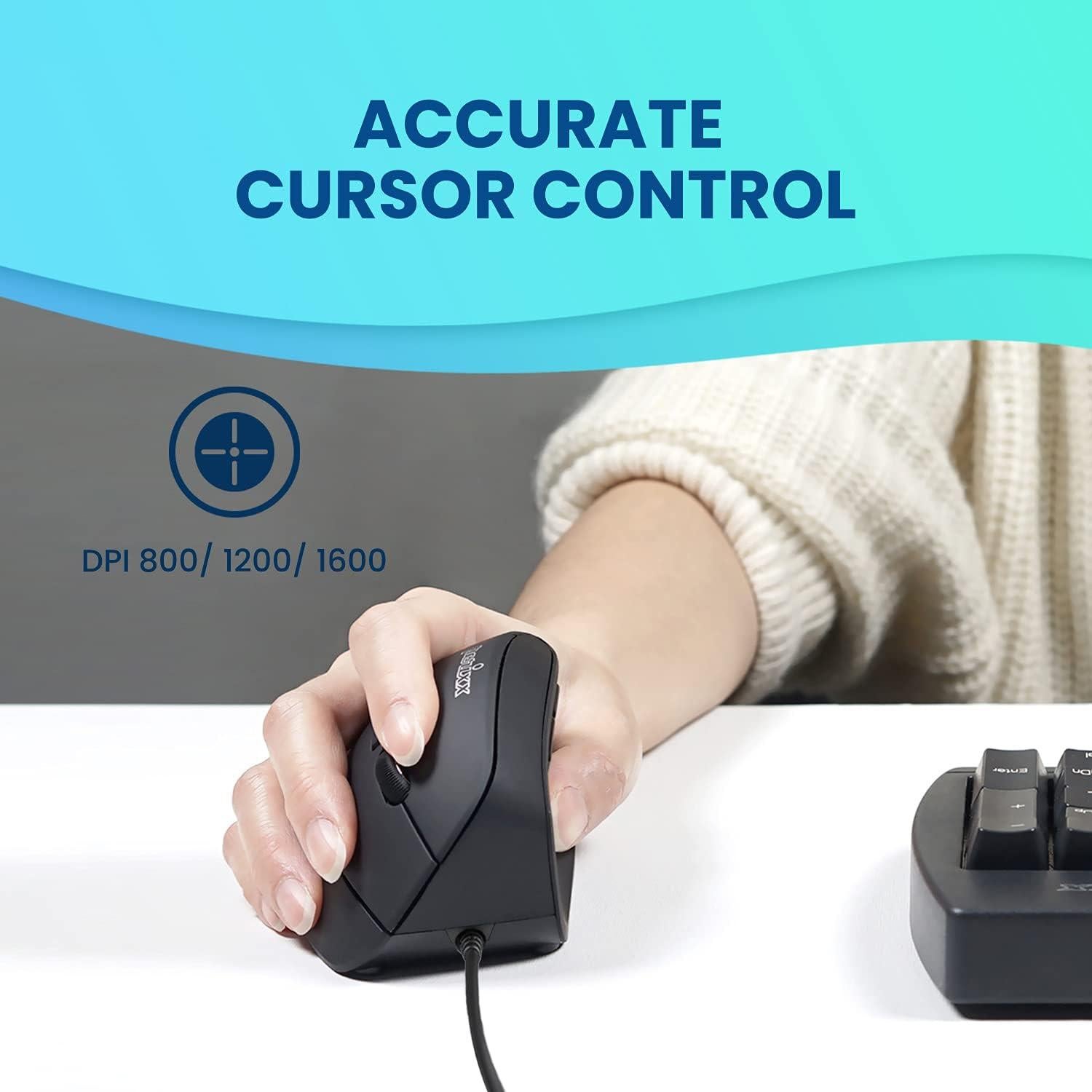 Ratón Vertical Ergonómico Perixx PERIMICE-515II 1000/1600 DPI