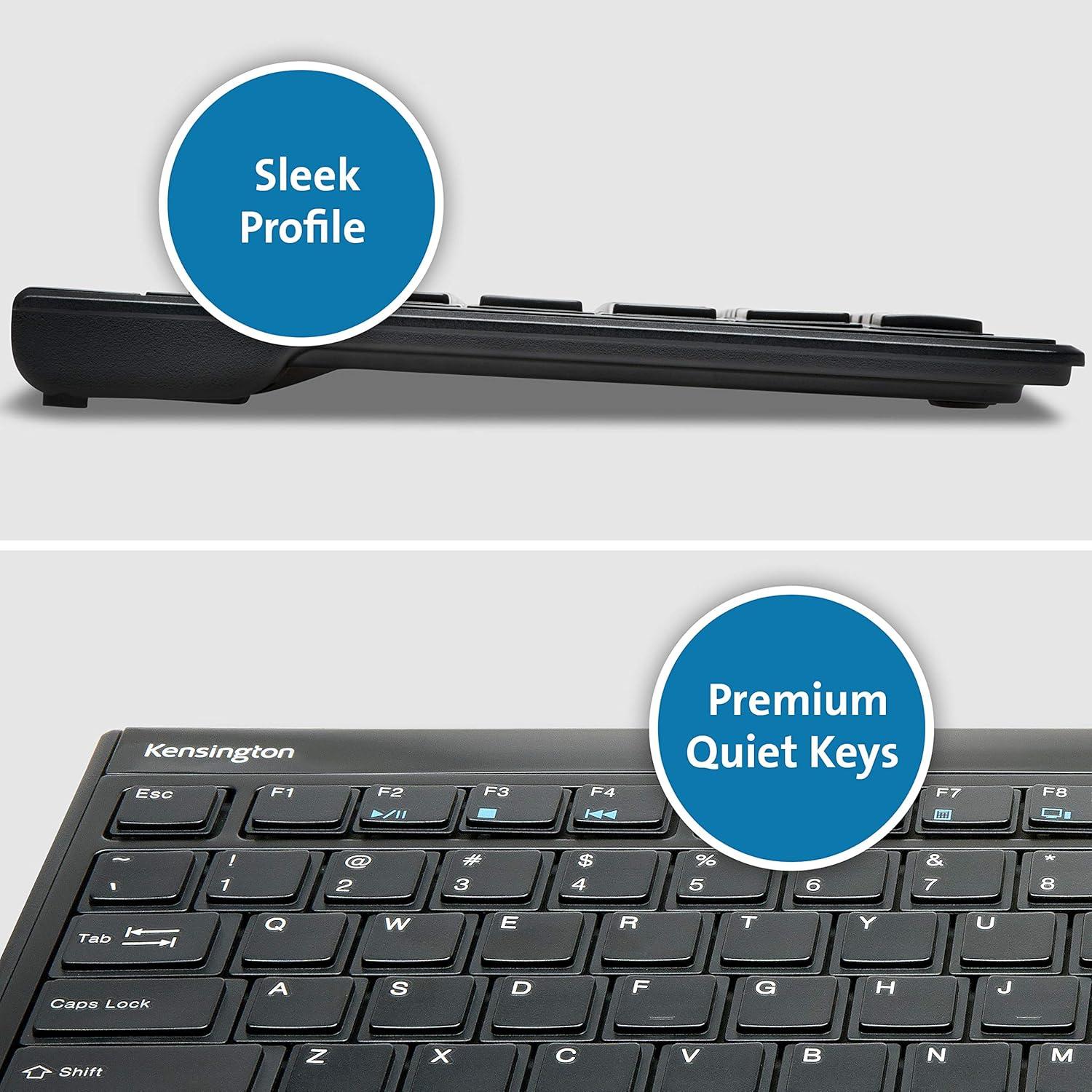 Teclado Inalámbrico Silencioso Kensington K72344US Negro