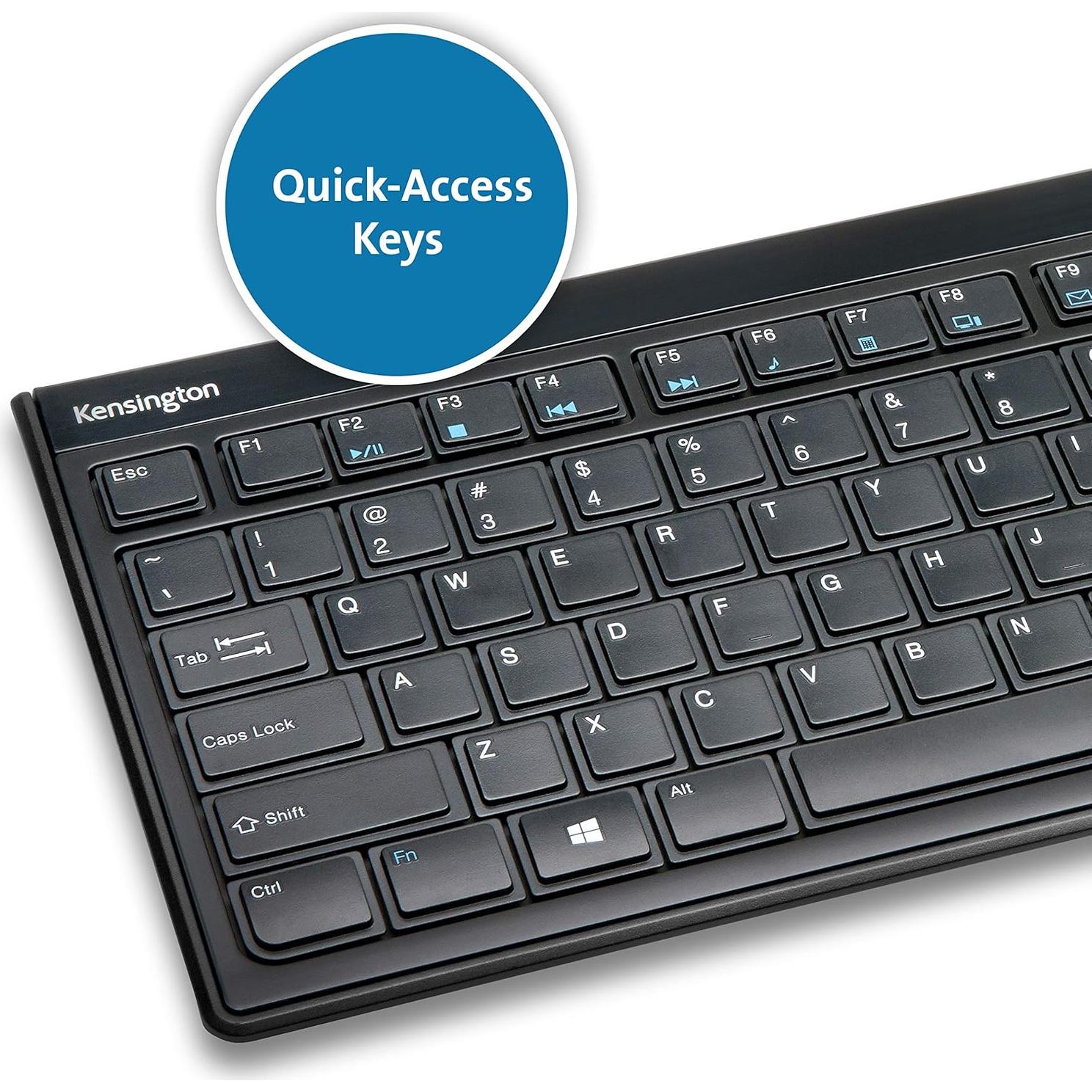 Teclado Inalámbrico Silencioso Kensington K72344US Negro