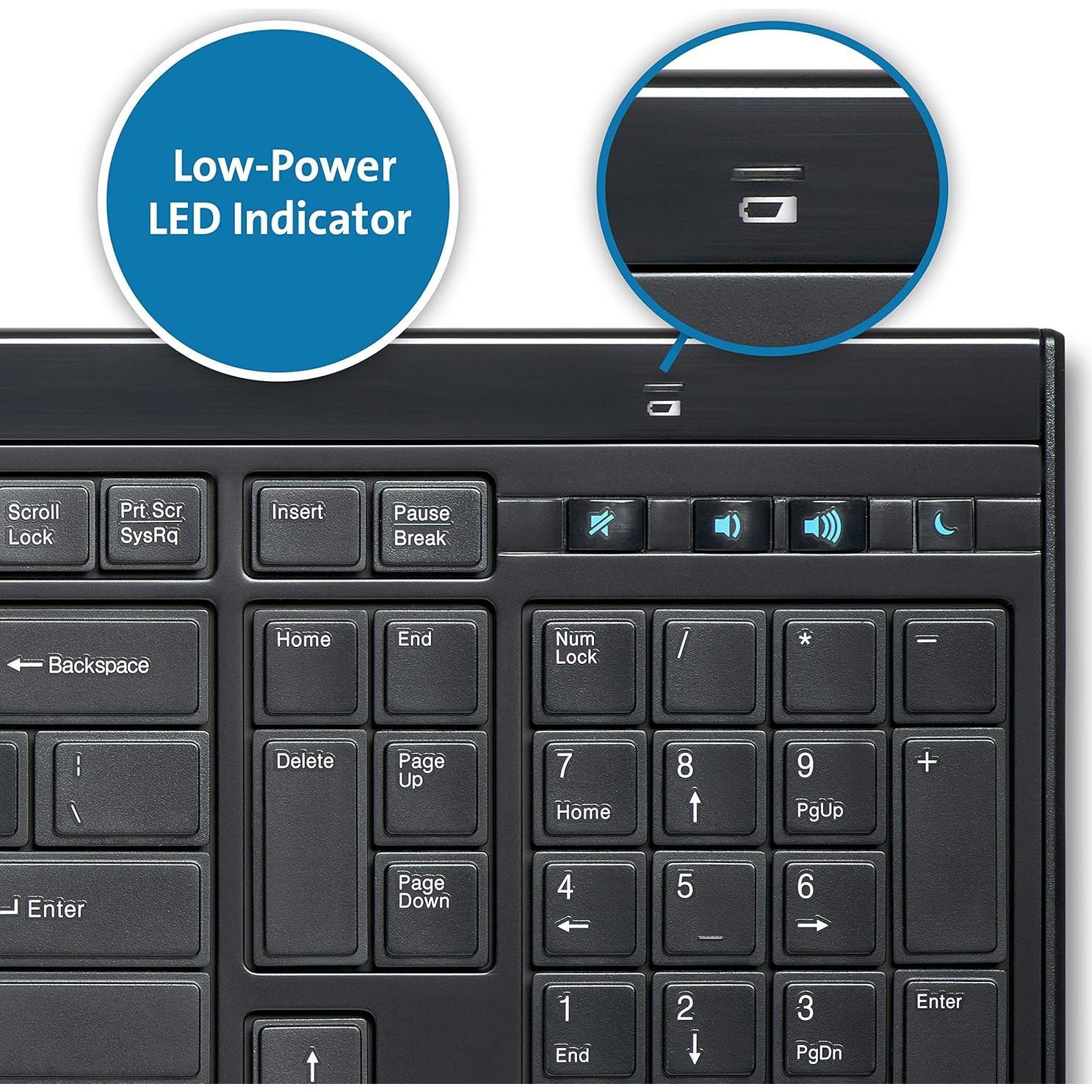 Teclado Inalámbrico Silencioso Kensington K72344US Negro