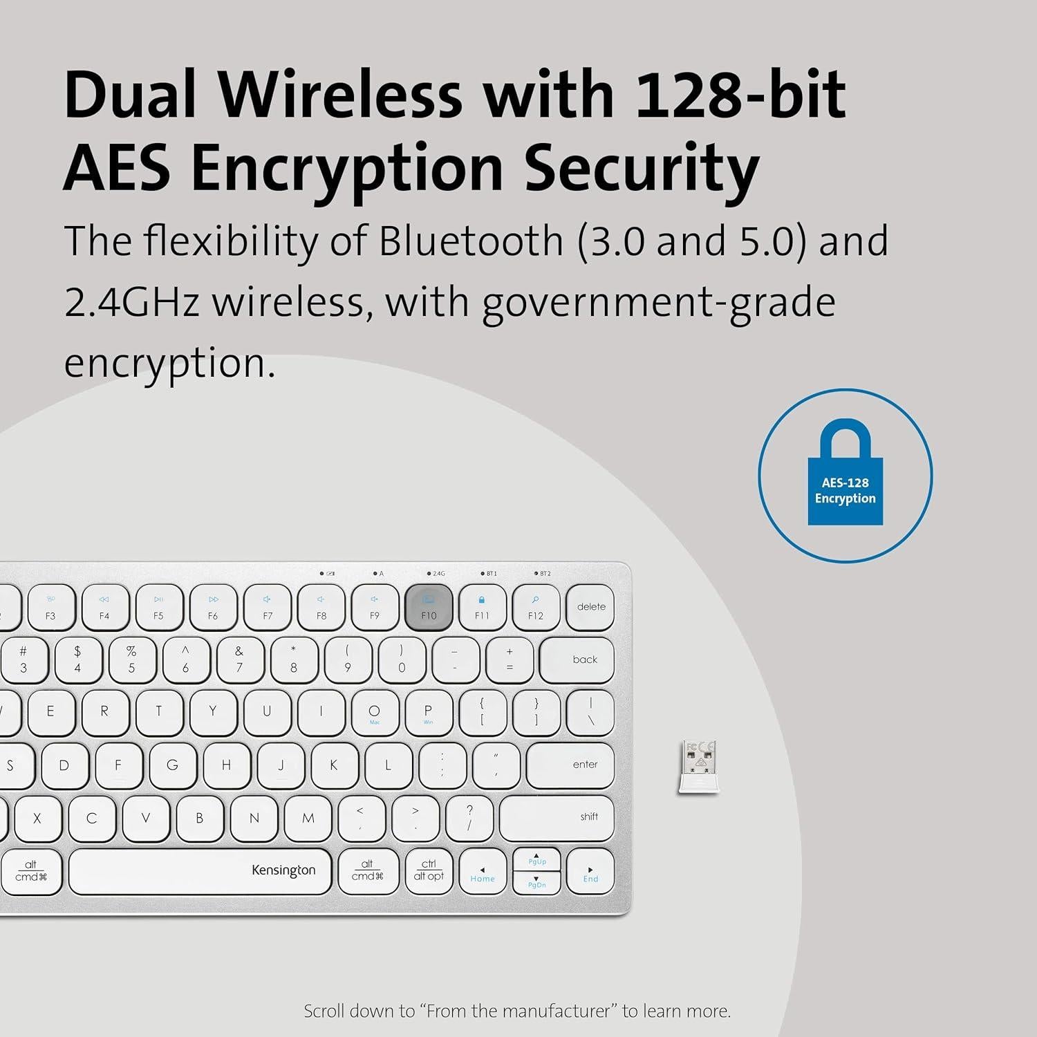 Teclado Compacto Inalámbrico Kensington K75504US Plata