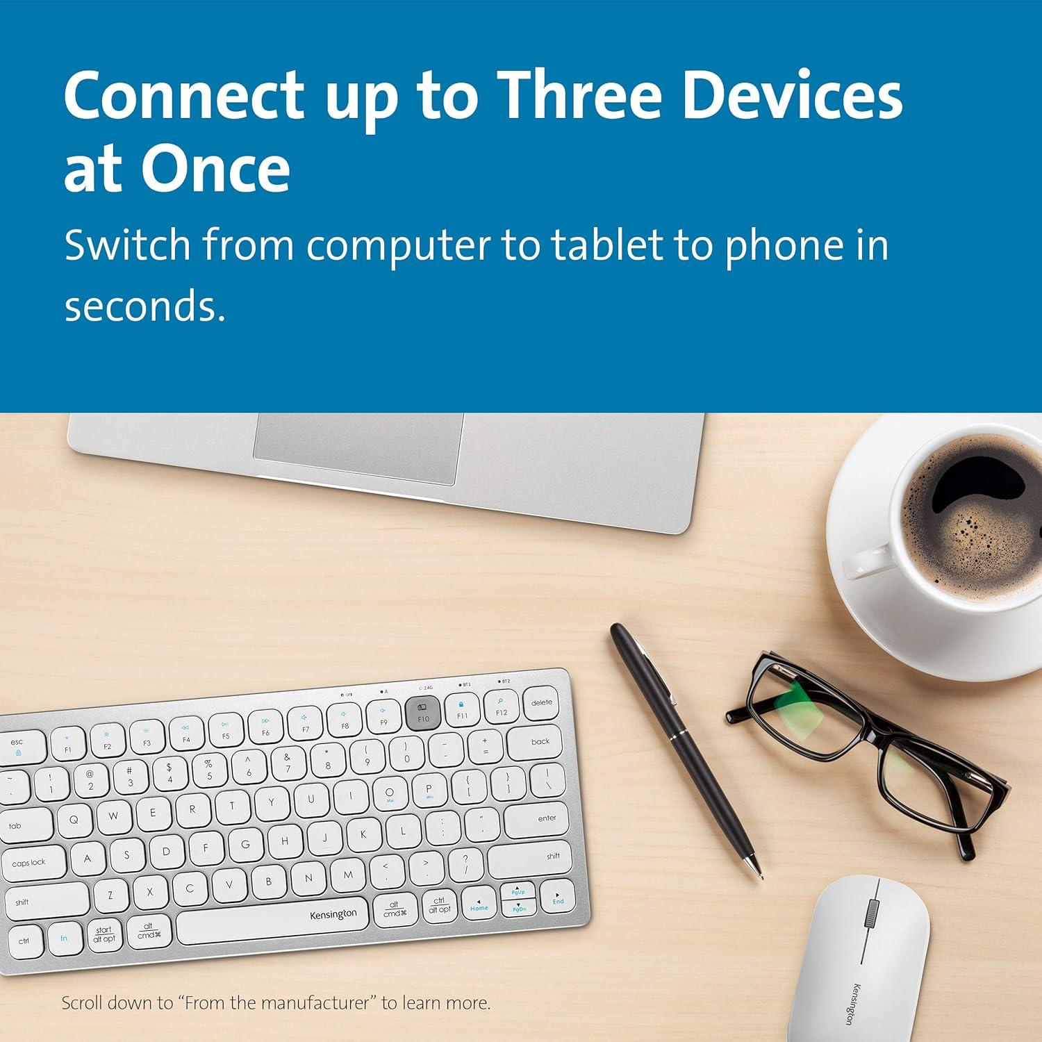 Teclado Compacto Inalámbrico Kensington K75504US Plata