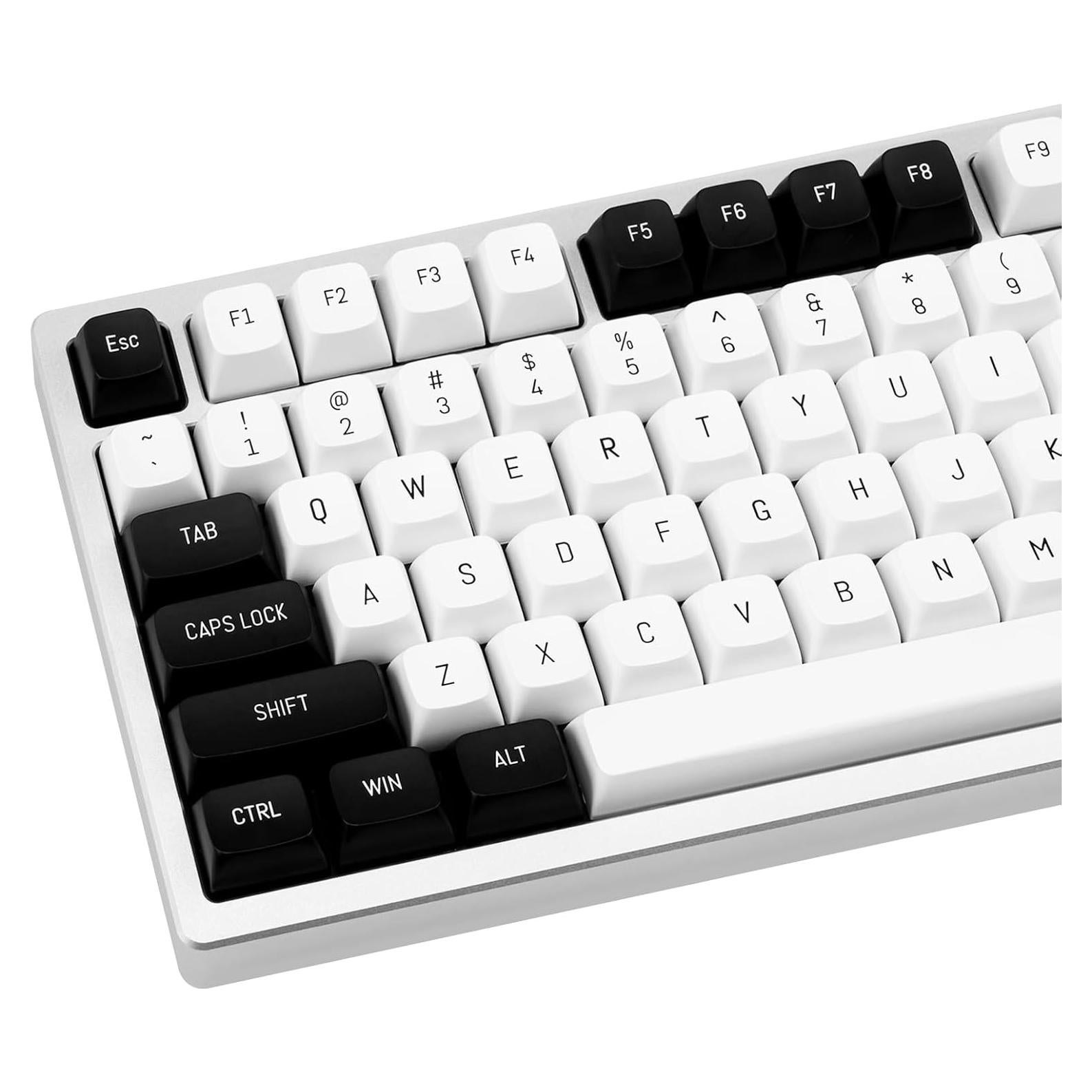 Juego de Teclas Mecánicas JOLINTAL 150 Teclas ABS Negro y Blanco