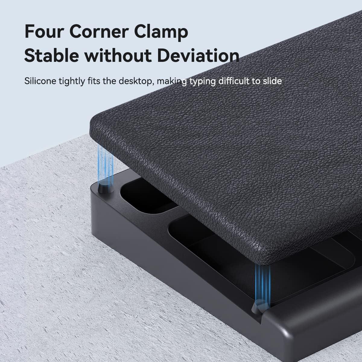 Soporte Reposamuñecas Ergonómico Hagibis Negro 35.5x7.9cm