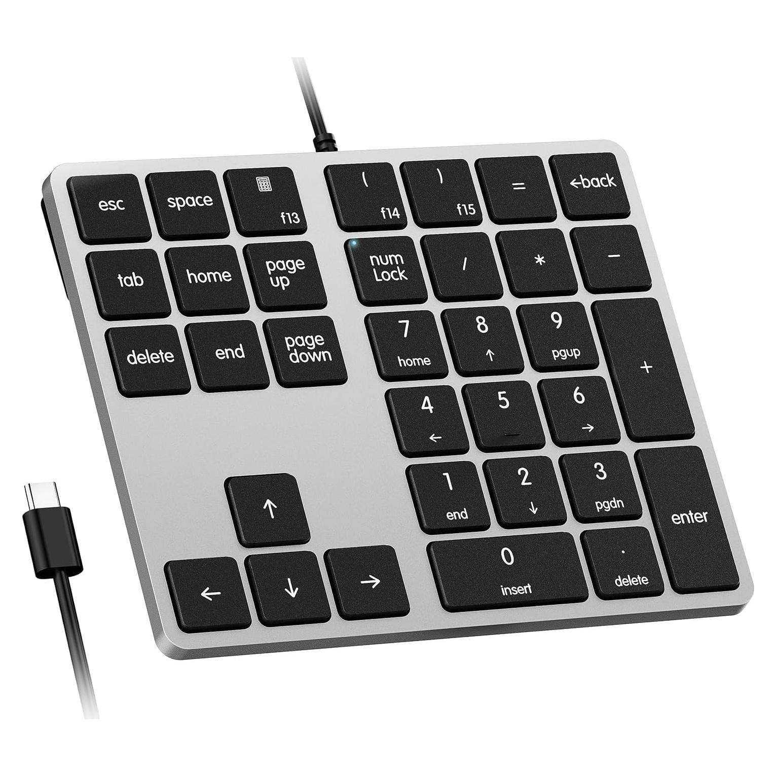 Teclado Numérico USB-C Kisnt KN300 de 34 Teclas