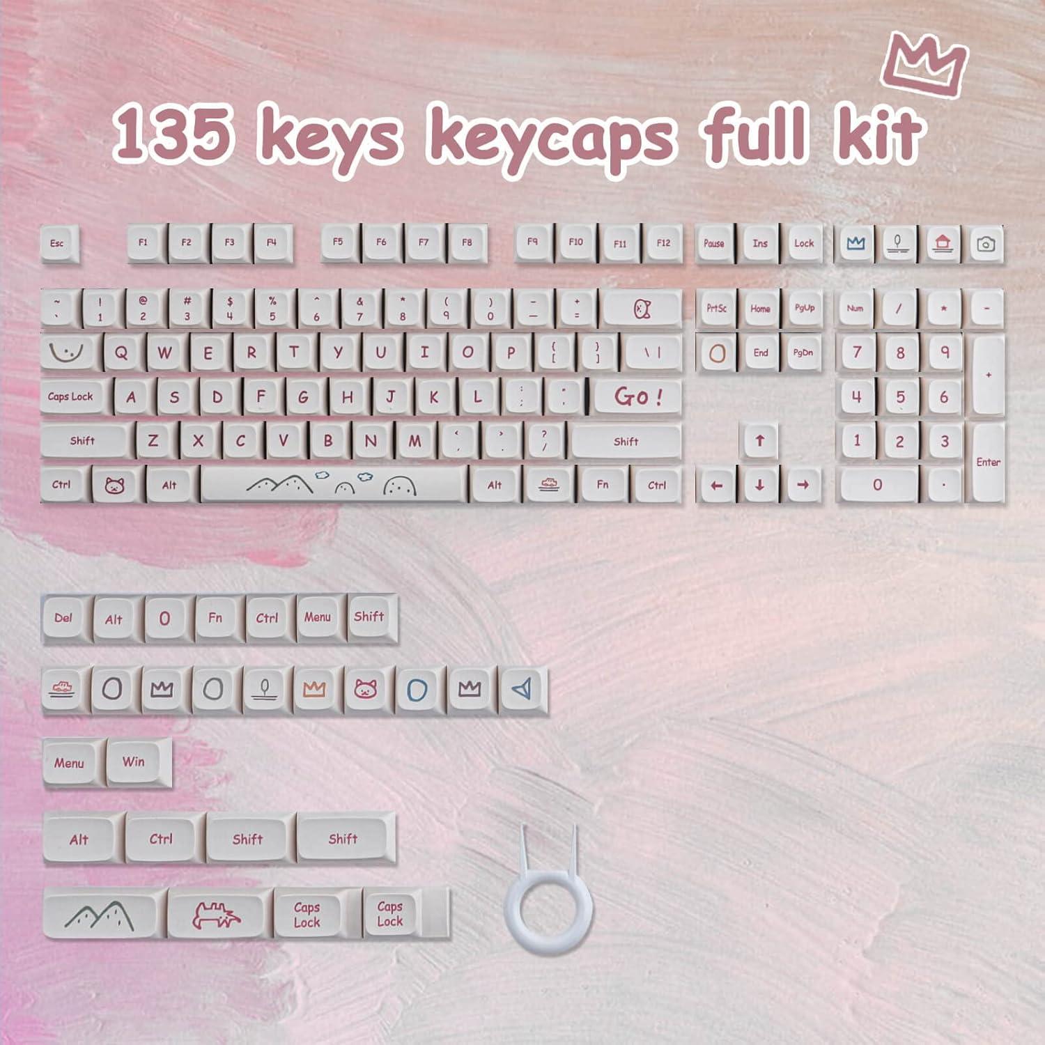 Juego de Teclas Mecánicas Hyekit PBT 135 Teclas XDA