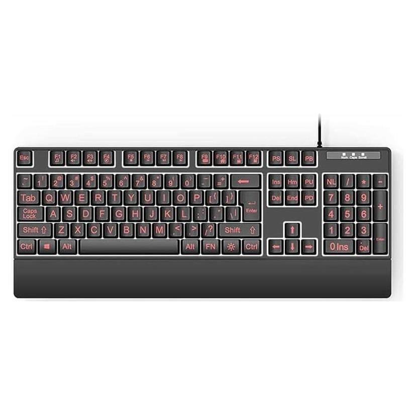 Teclado Ergonómico JOMAA Retroiluminado Silencioso 0.75 kg