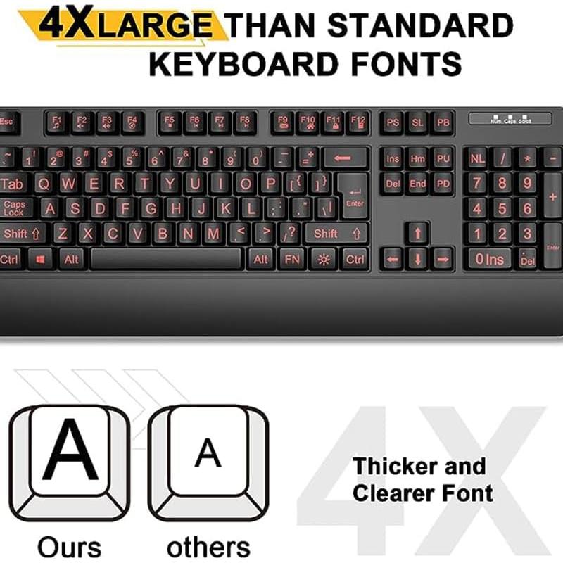 Teclado Ergonómico JOMAA Retroiluminado Silencioso 0.75 kg