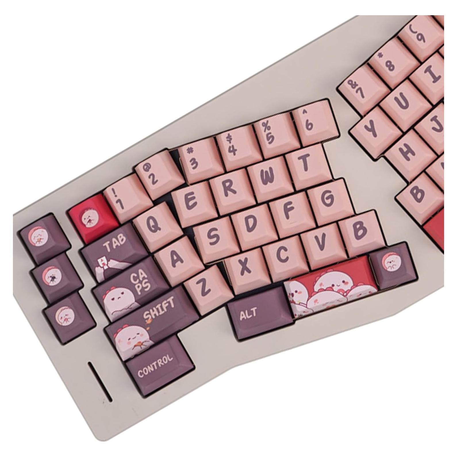 Teclas Mecánicas Gliging 152 PBT Cherry MX ISO/ANSI Marrón