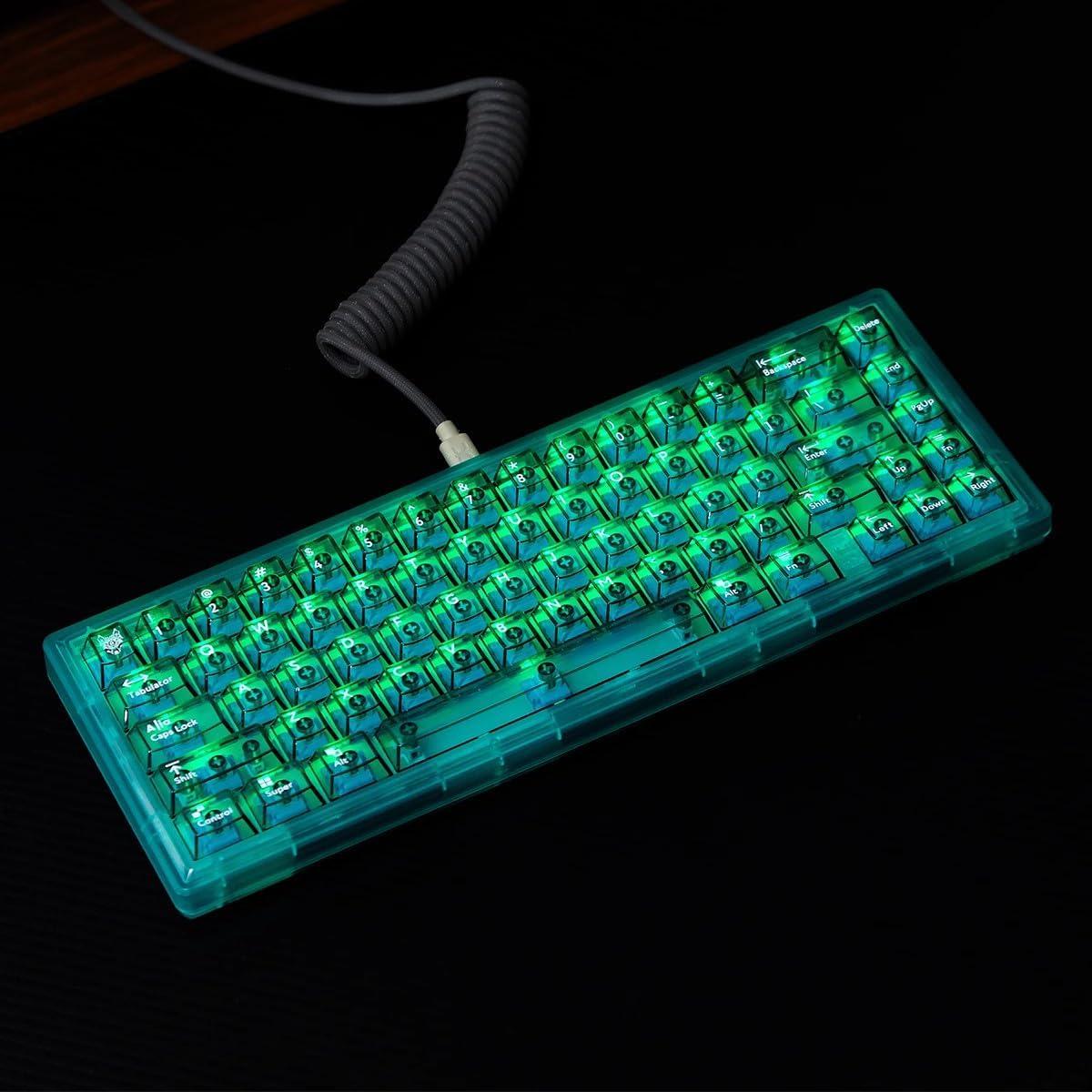 Tapa de Teclado Mecánico SUEHIODHY Verde Transparente 156 Teclas