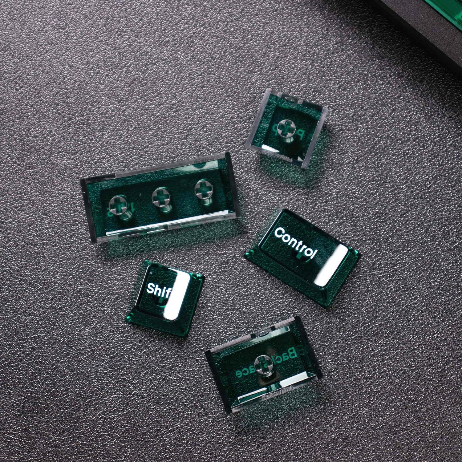 Tapa de Teclado Mecánico SUEHIODHY Verde Transparente 156 Teclas