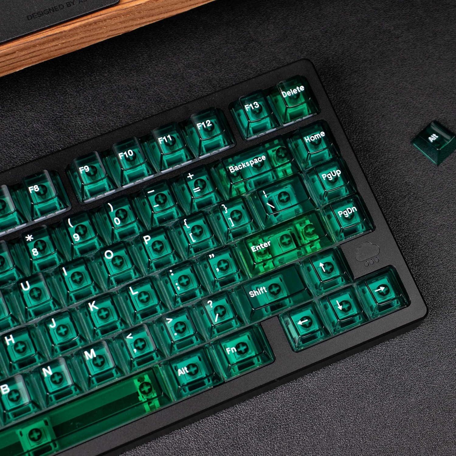 Tapa de Teclado Mecánico SUEHIODHY Verde Transparente 156 Teclas