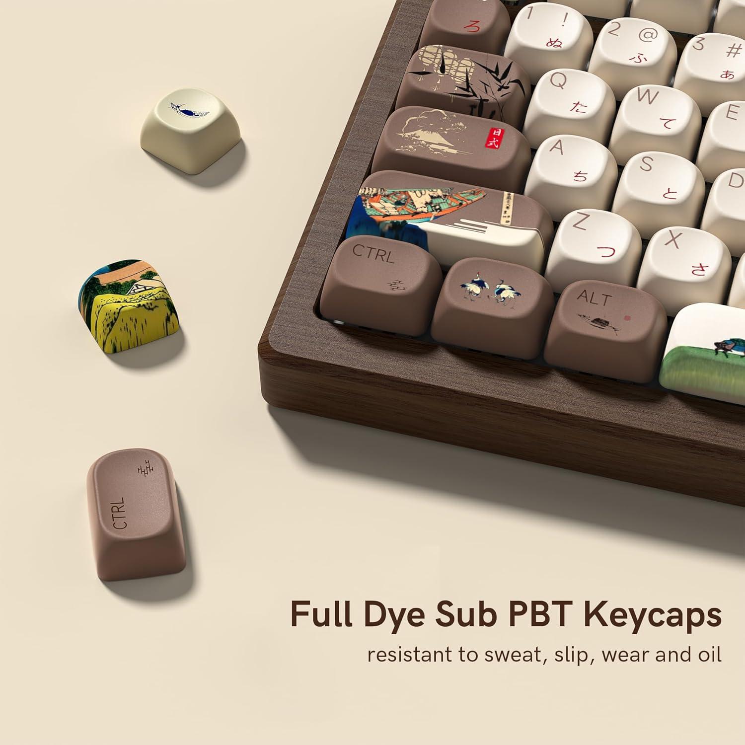 Juego de Teclas PBT COSTOM Fuji para Teclado Mecánico 131 Piezas