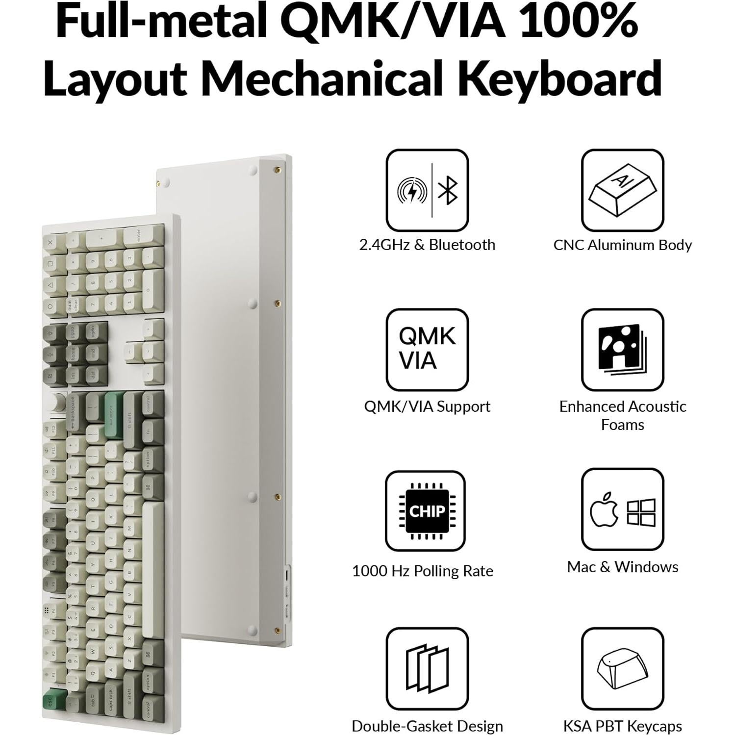 Teclado Mecánico Inalámbrico Keychron Q6 Max RGB 100%