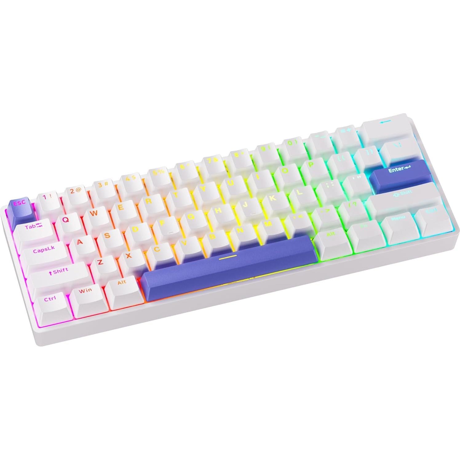 Teclado Mecánico Gaming DrunkDeer G60 TKL RGB 61 Teclas Blanco