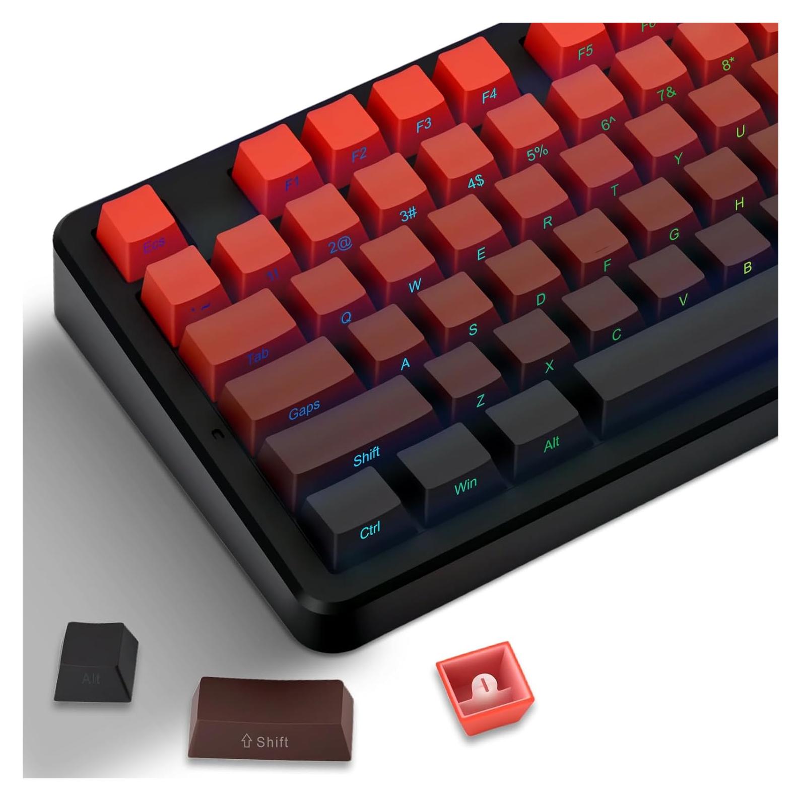 Conjunto de 133 Teclas PBT LAGWKX Gradiente Rojo para Teclados Mecánicos