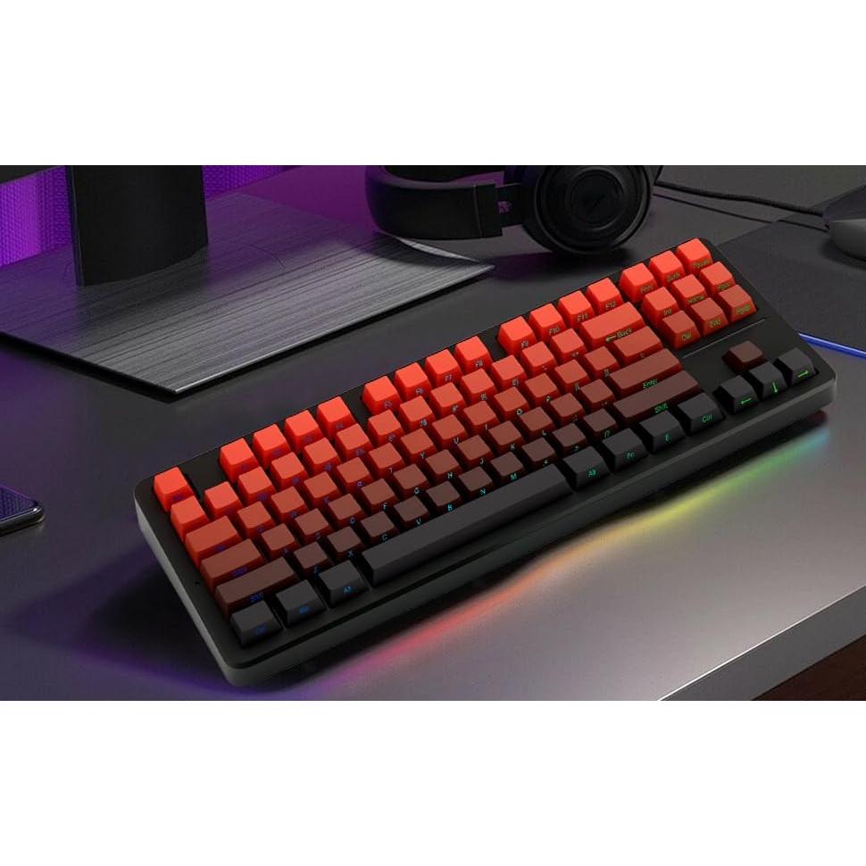 Conjunto de 133 Teclas PBT LAGWKX Gradiente Rojo para Teclados Mecánicos