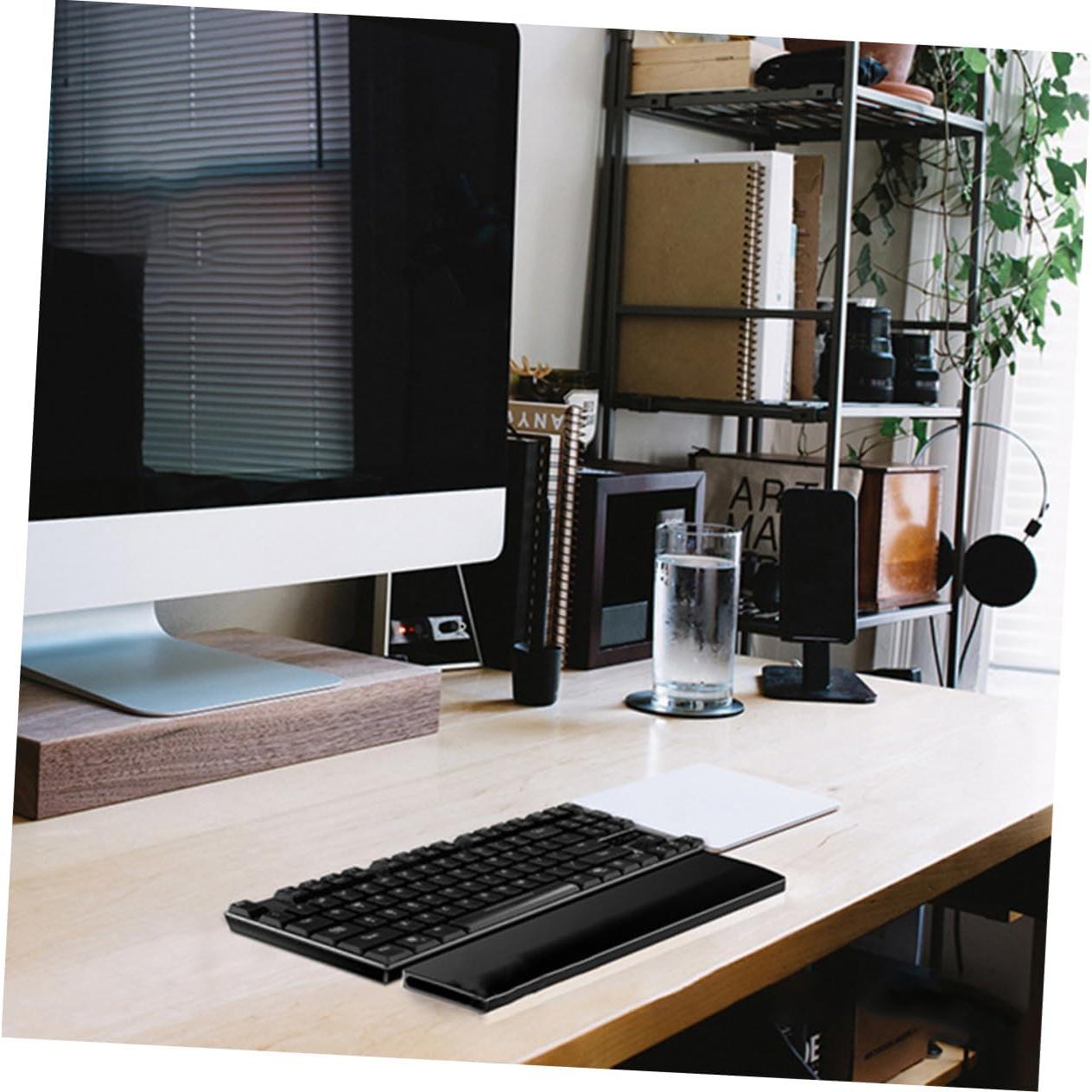 HOMSFOU Mechanical Keyboard Wrist Rest Pad Hand Support for Key Keyboards Ergonomic Design with Non Slip Base Stabilizes Typing and Reduces Arm Fatigue