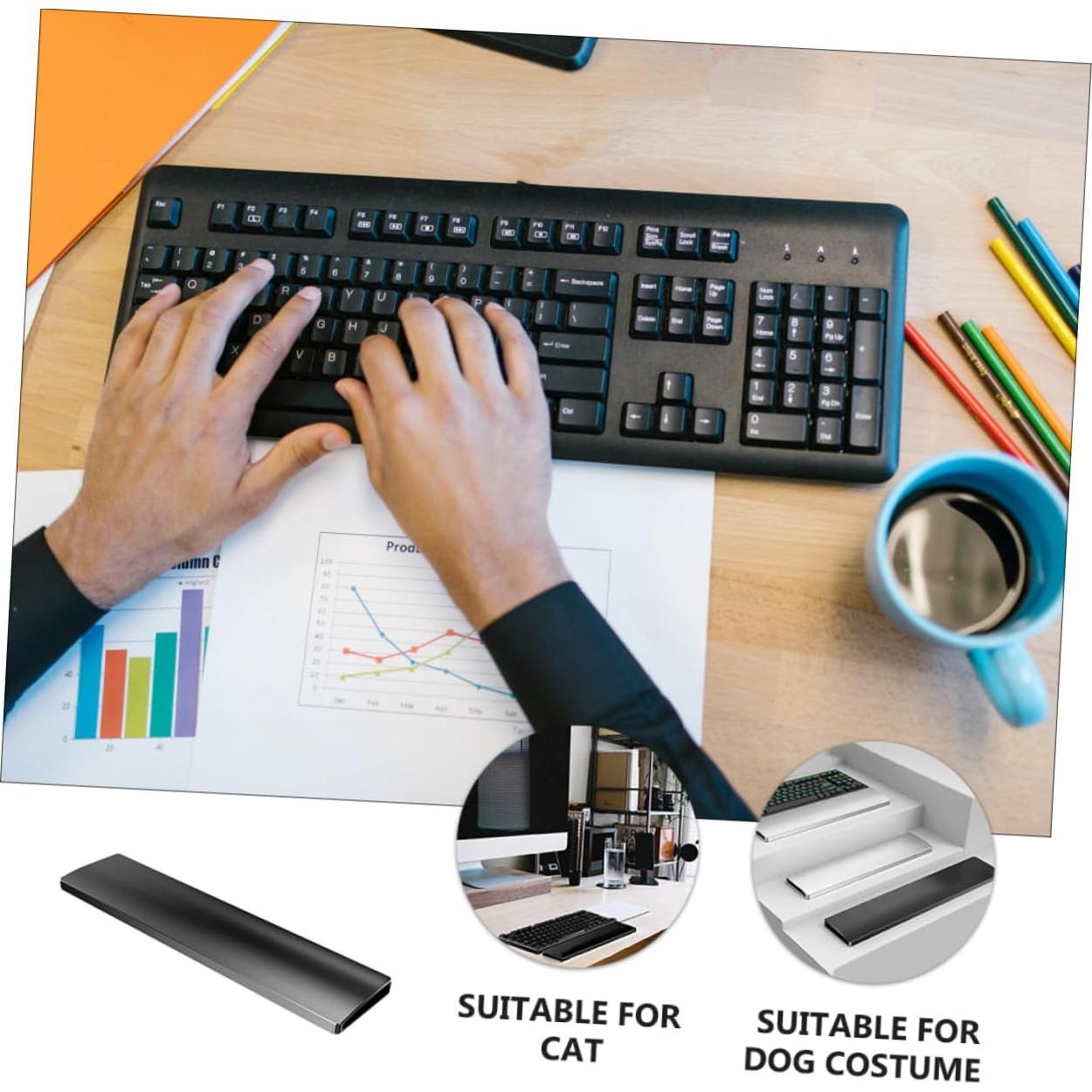 HOMSFOU Mechanical Keyboard Wrist Rest Pad Hand Support for Key Keyboards Ergonomic Design with Non Slip Base Stabilizes Typing and Reduces Arm Fatigue