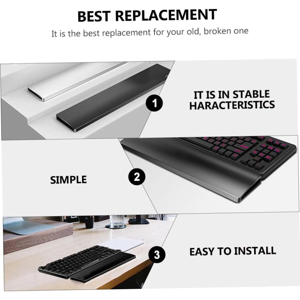 Almohadilla Ergonómica para Muñeca Gadpiparty - Teclado Mecánico Antideslizante