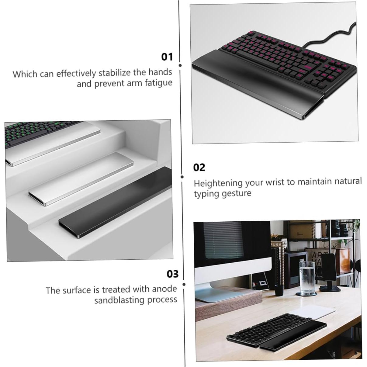 Almohadilla Ergonómica para Muñeca Gadpiparty - Teclado Mecánico Antideslizante