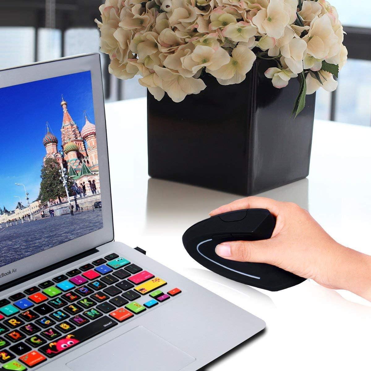 Ratón Vertical Inalámbrico Shoplease 2.4G Ergonómico 800/1600 DPI