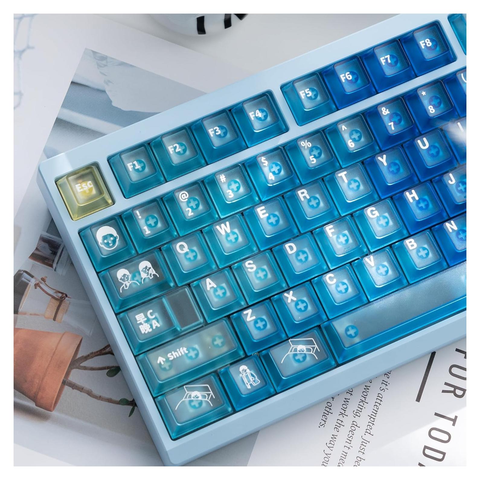 Juego de Teclas Transparentes Azules SUEHIODHY 150 Piezas MX