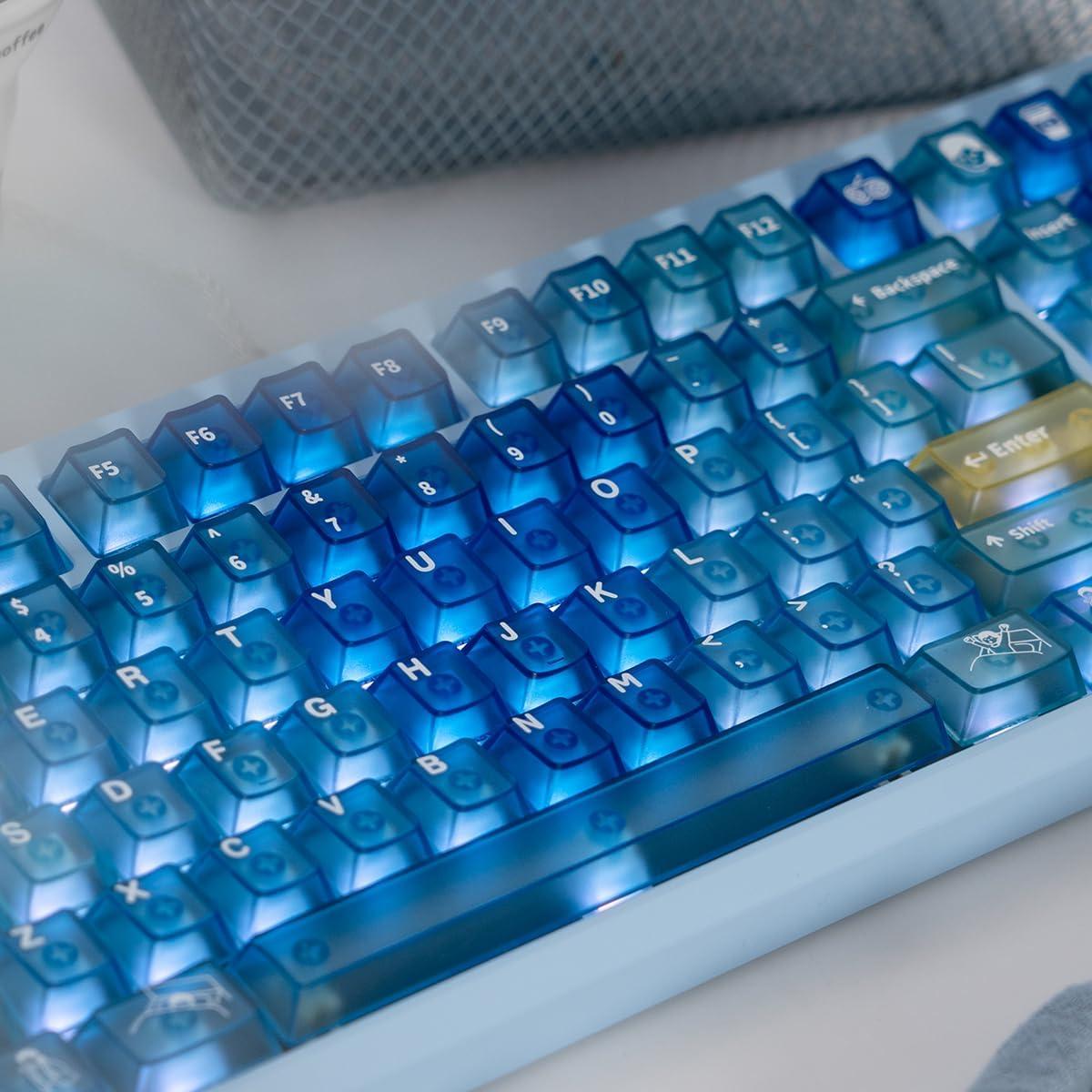 Juego de Teclas Transparentes Azules SUEHIODHY 150 Piezas MX