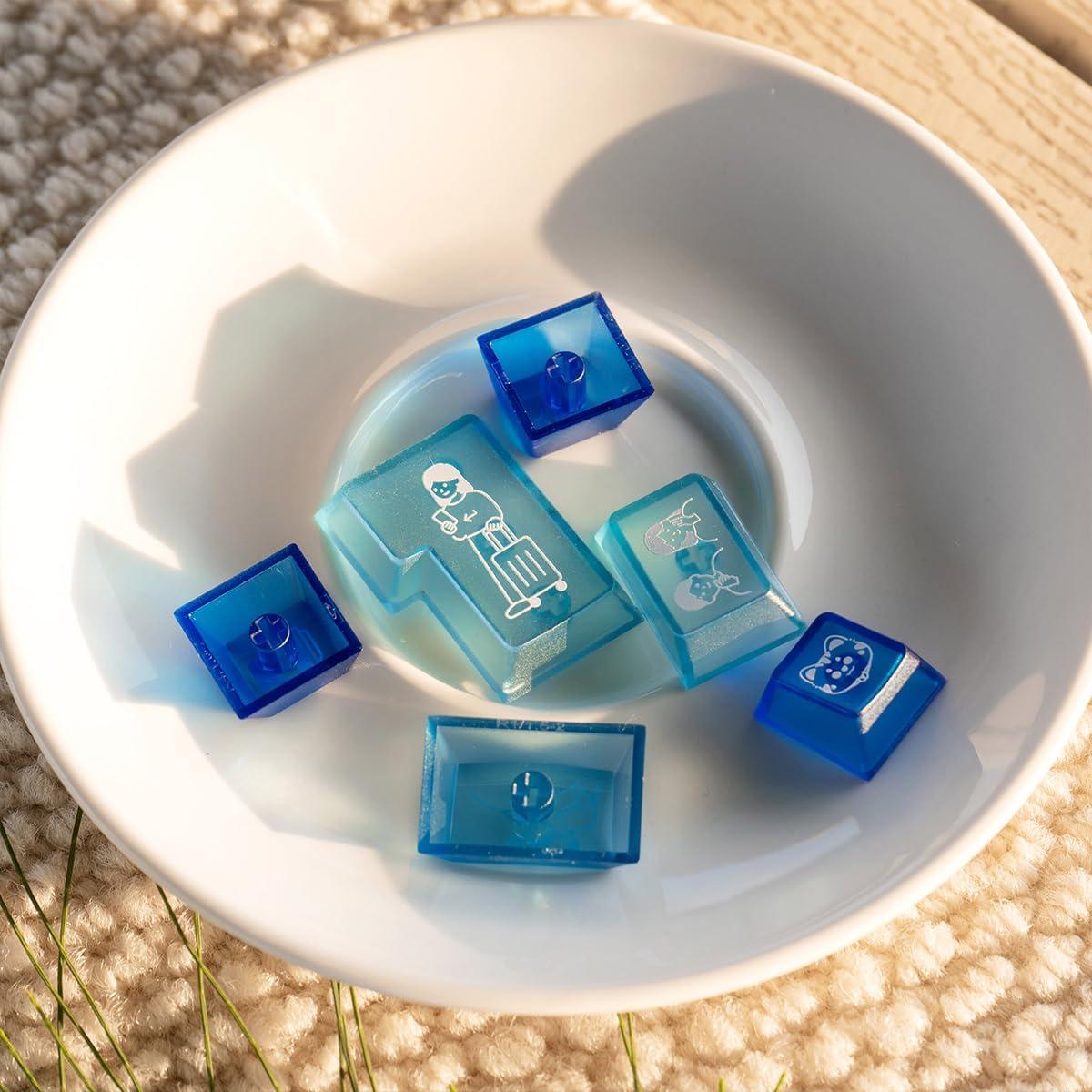 Juego de Teclas Transparentes Azules SUEHIODHY 150 Piezas MX