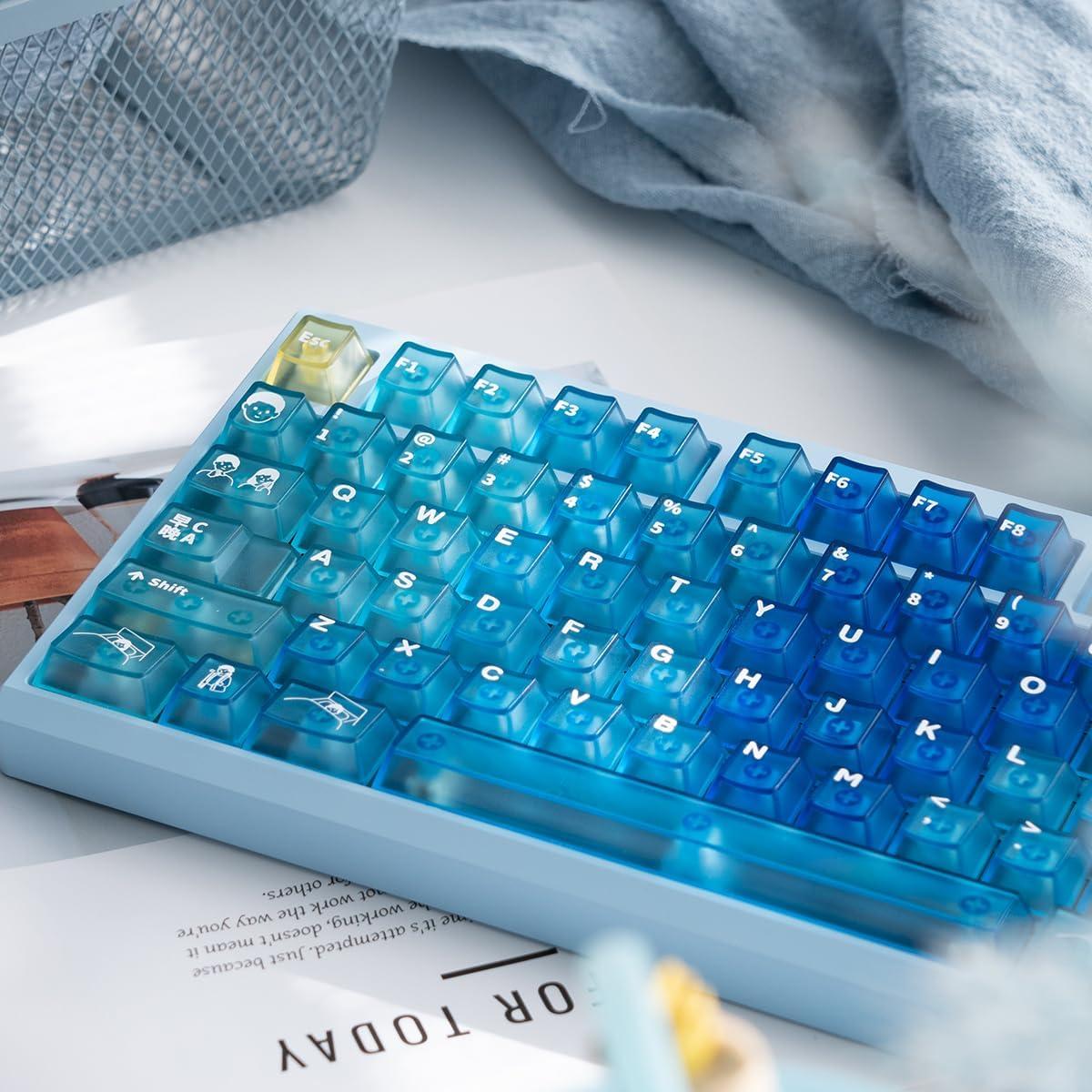 Juego de Teclas Transparentes Azules SUEHIODHY 150 Piezas MX